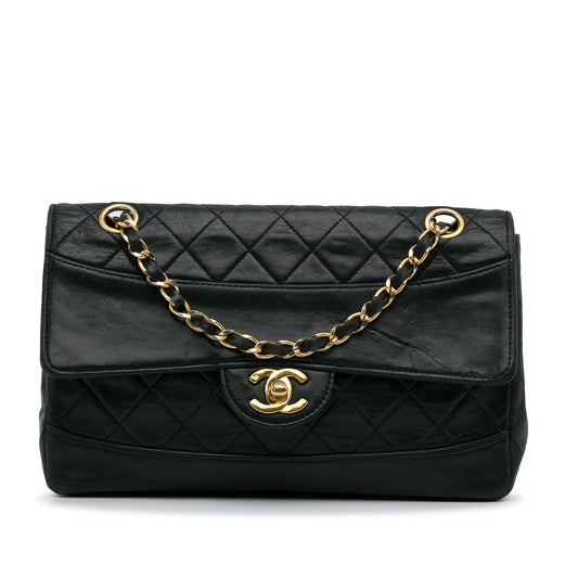 Chanel Quilted Lambskin Shoulder Bag Black