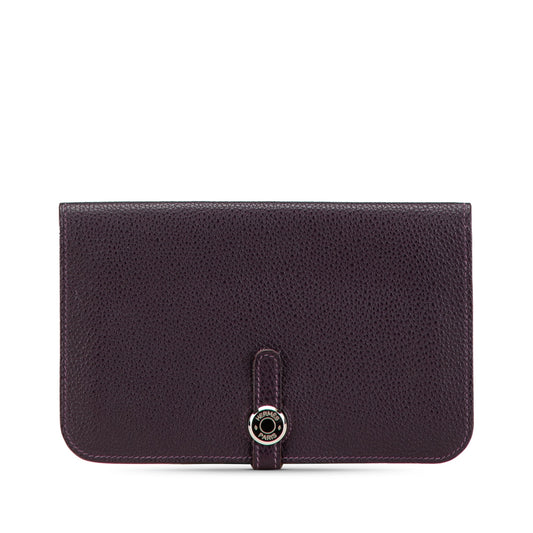 Hermès Togo Dogon Wallet GM Purple