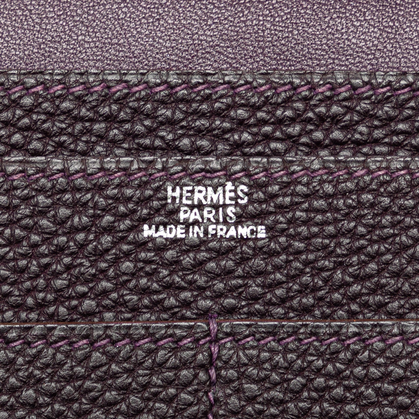 Hermès Togo Dogon Wallet GM Purple