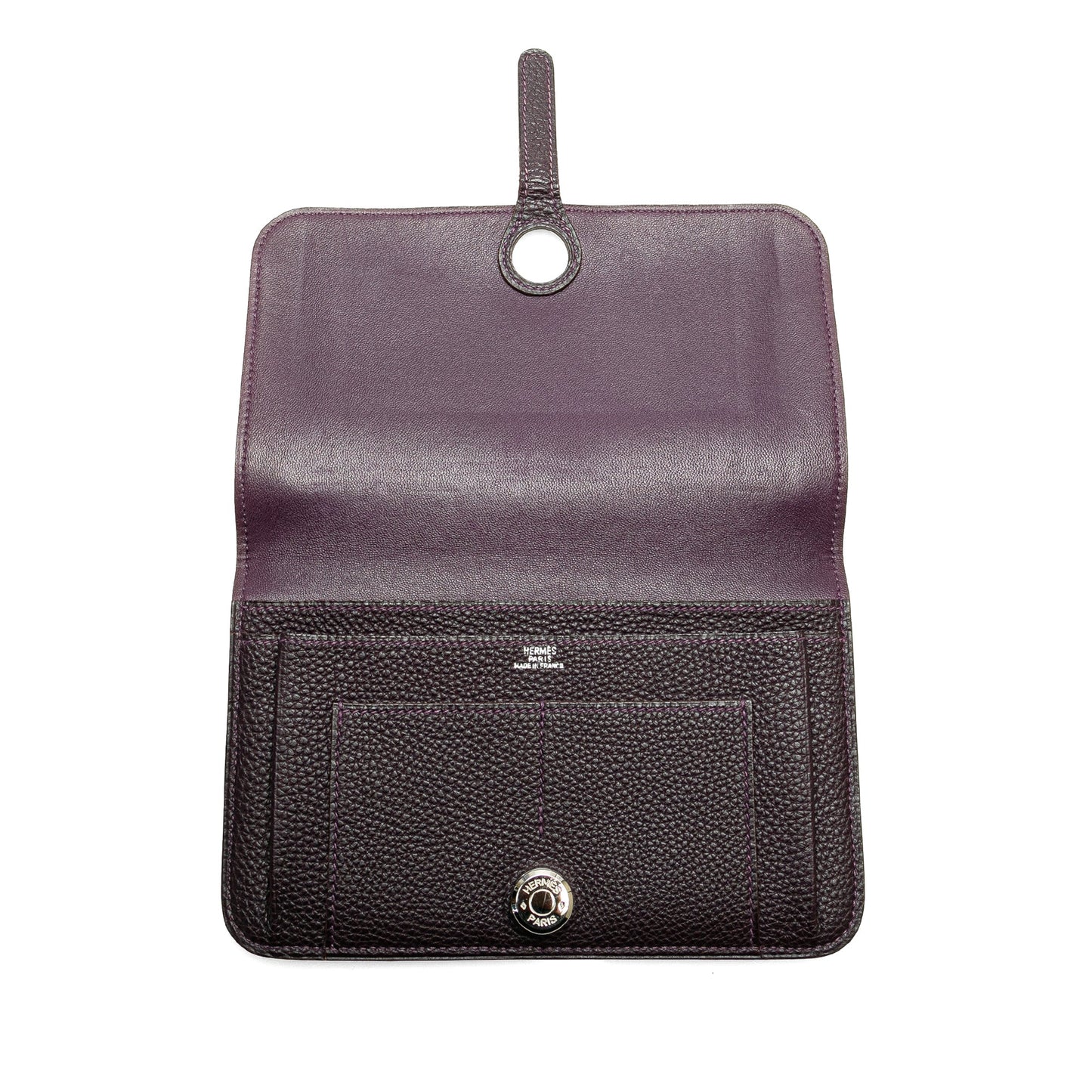 Hermès Togo Dogon Wallet GM Purple