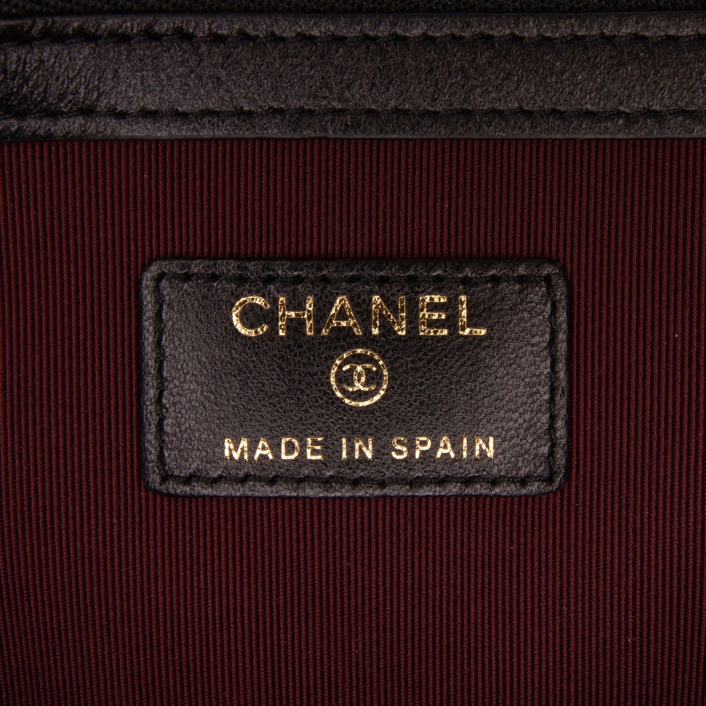 Chanel Large Quilted Lambskin O Case Clutch Black
