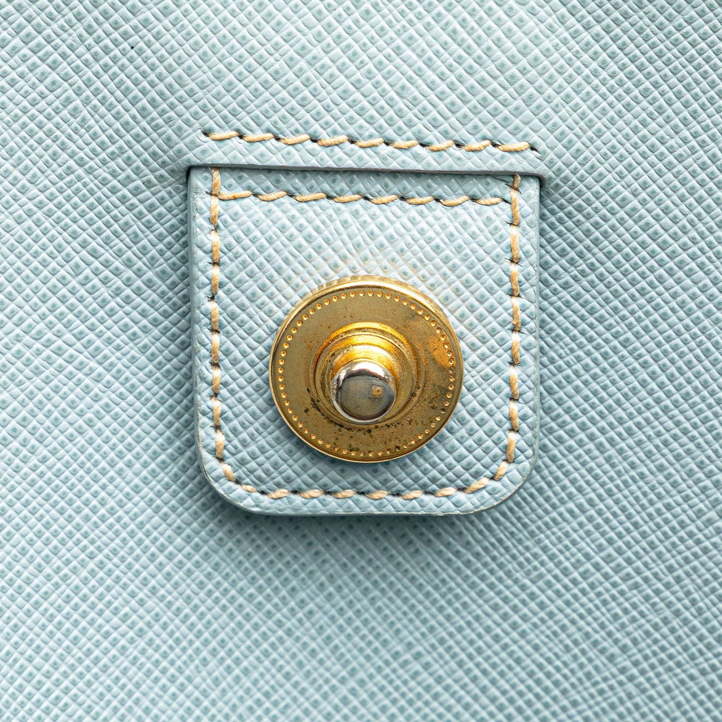 Prada Saffiano Lux Shopping Tote Blue