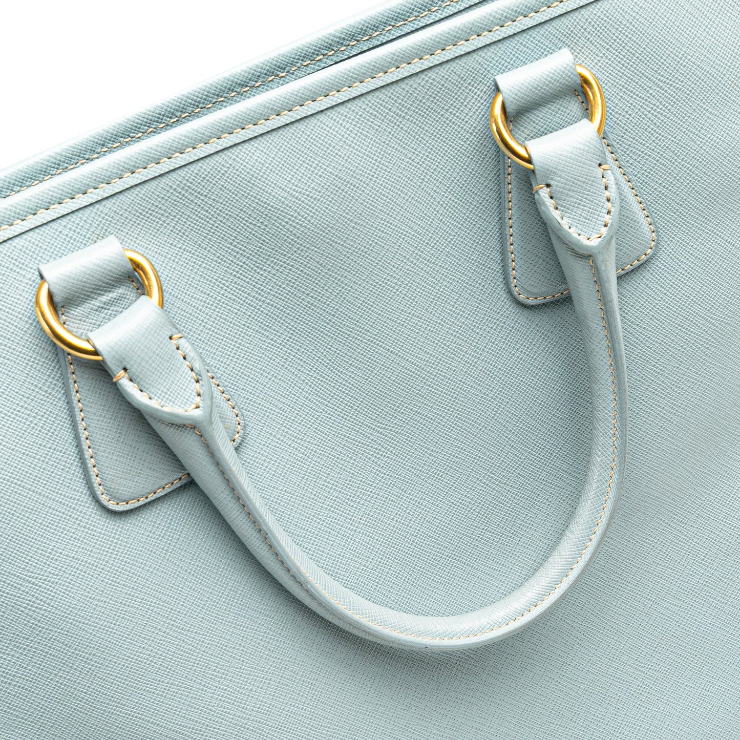 Prada Saffiano Lux Shopping Tote Blue