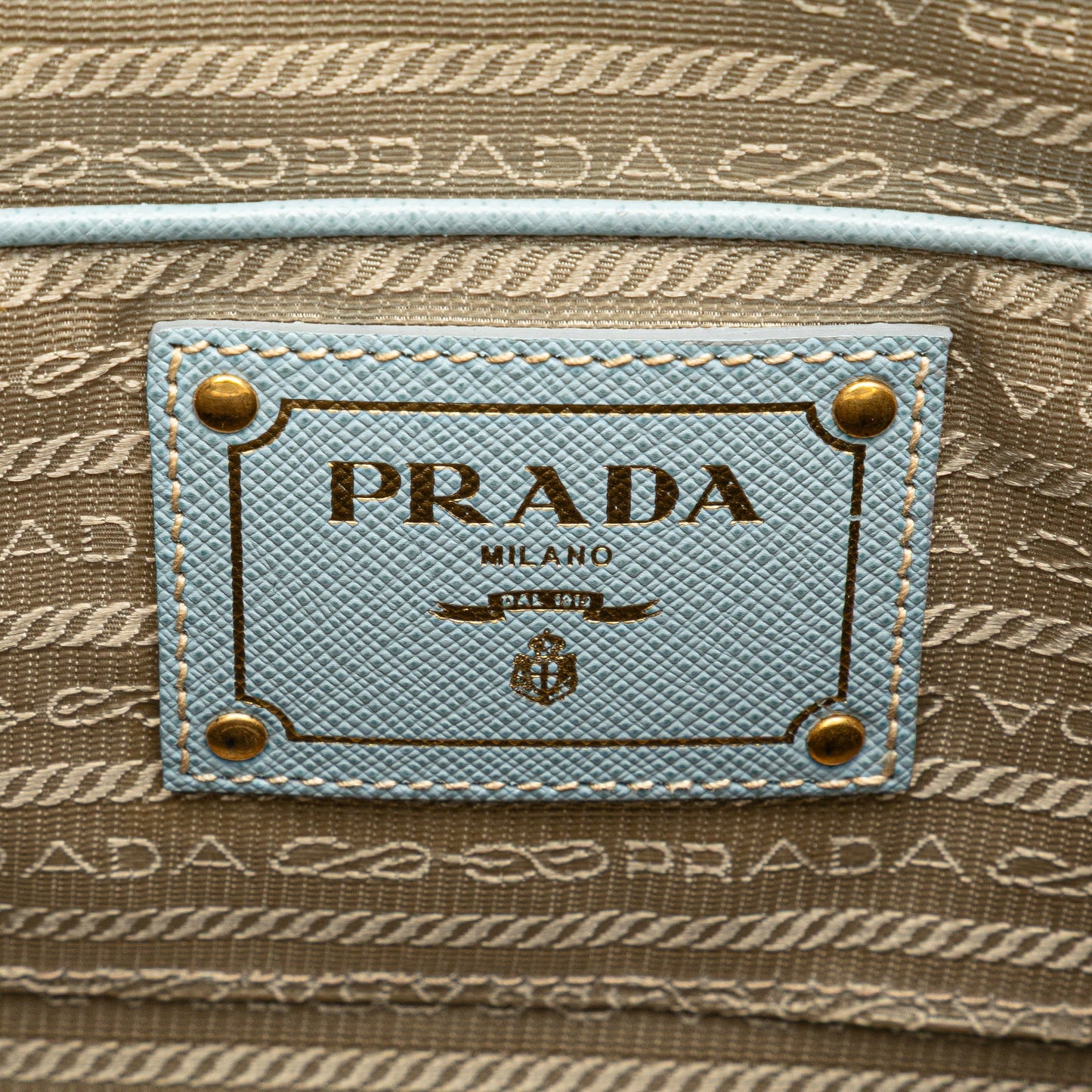 Prada Saffiano Lux Shopping Tote Blue