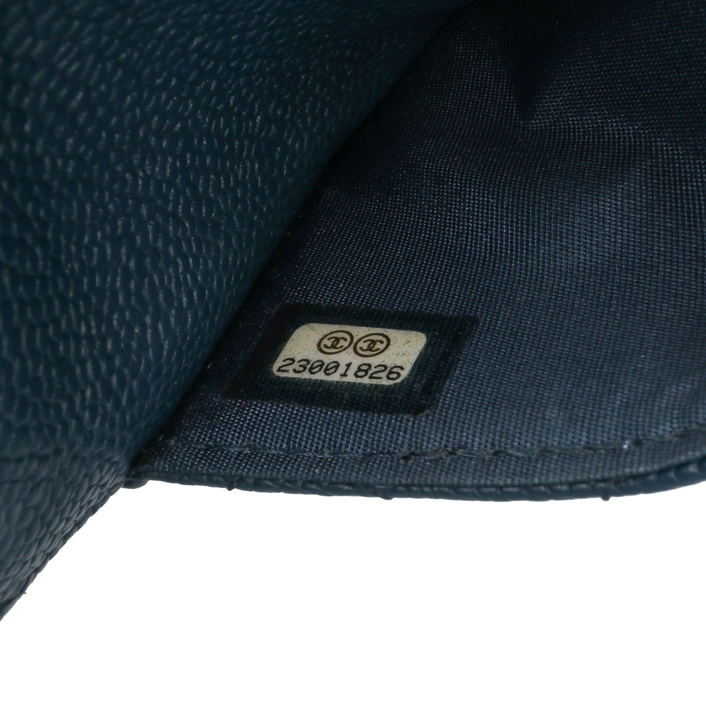 Chanel Quilted Caviar Boy Wallet on Chain Blue