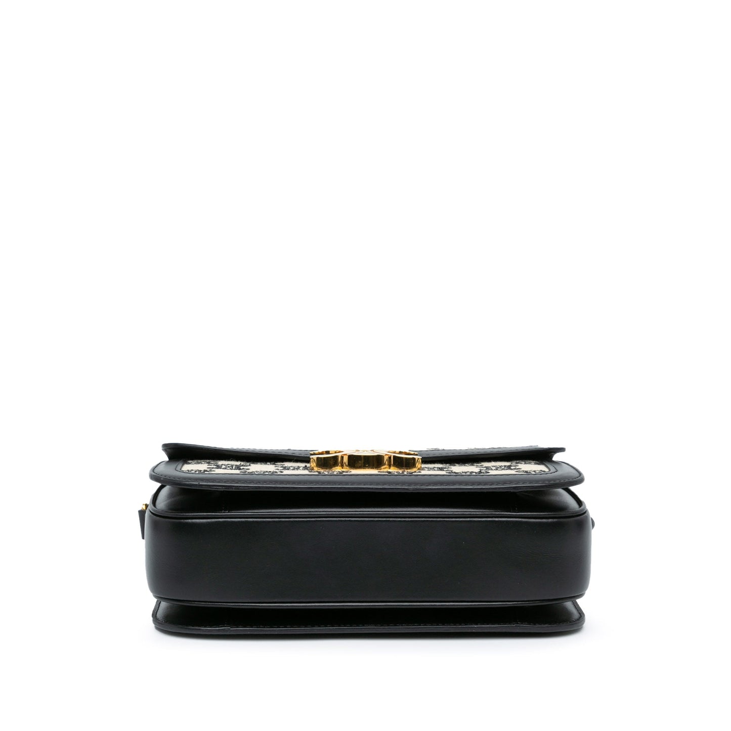 Celine Embroidered Canvas Triomphe Crossbody White