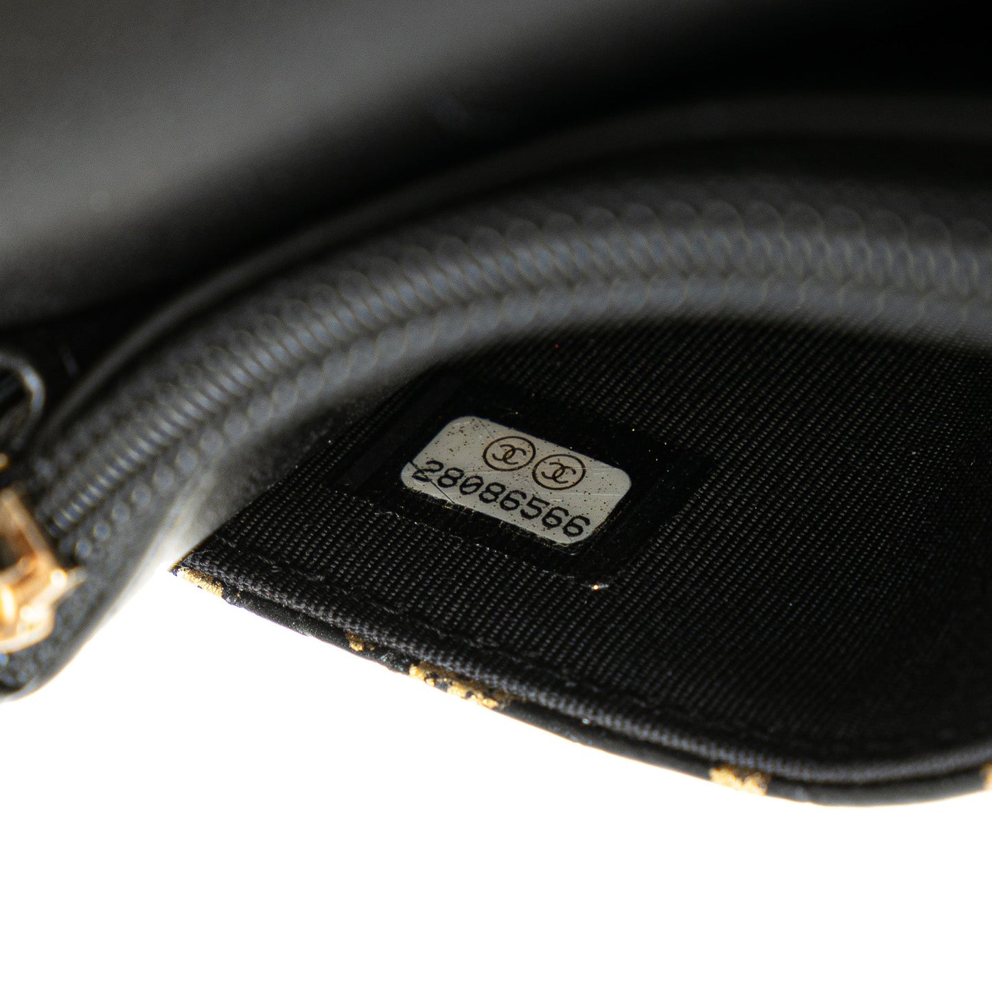 Chanel Calfskin Crocodile Embossed Graffiti 2.55 Cocodile Reissue Wallet On Chain Black
