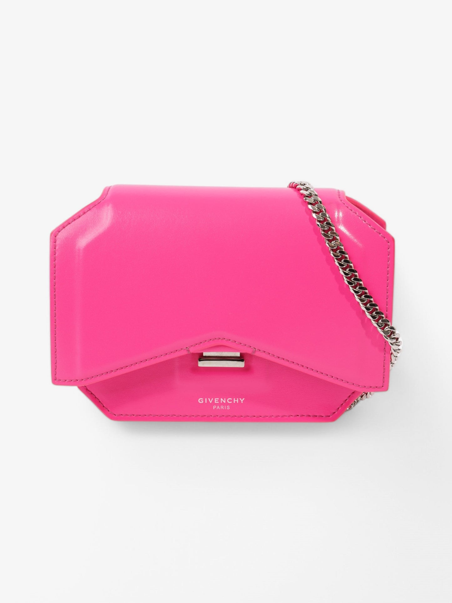 Givenchy Bow Cut Crossbody Neon Pink Leather Mini
