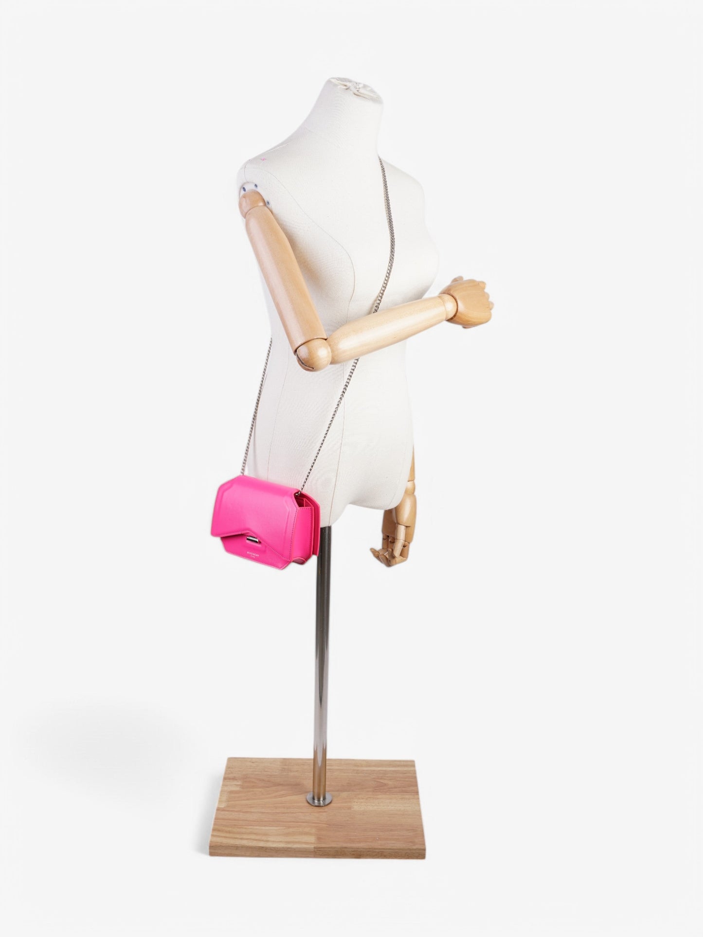 Givenchy Bow Cut Crossbody Neon Pink Leather Mini
