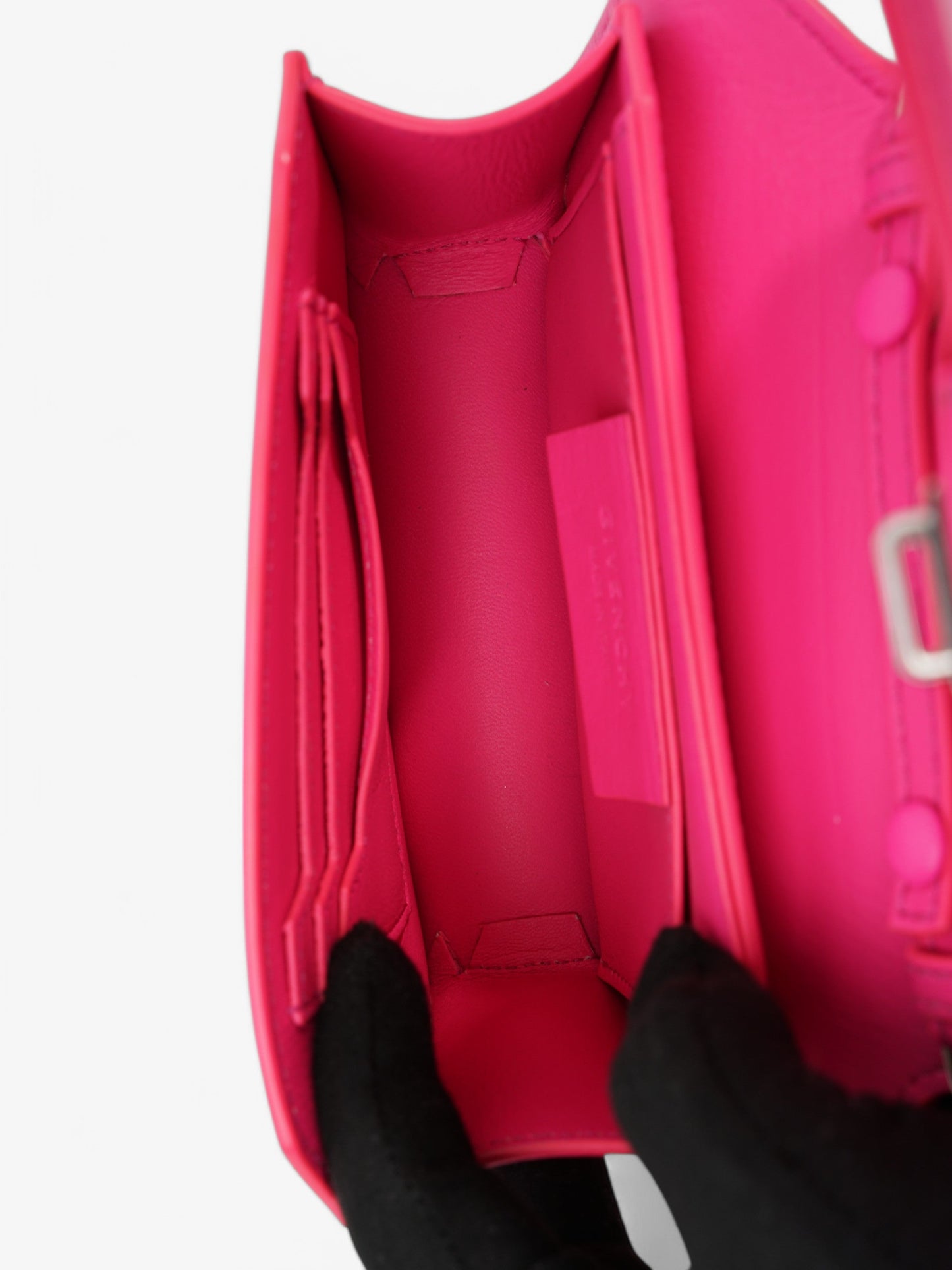 Givenchy Bow Cut Crossbody Neon Pink Leather Mini