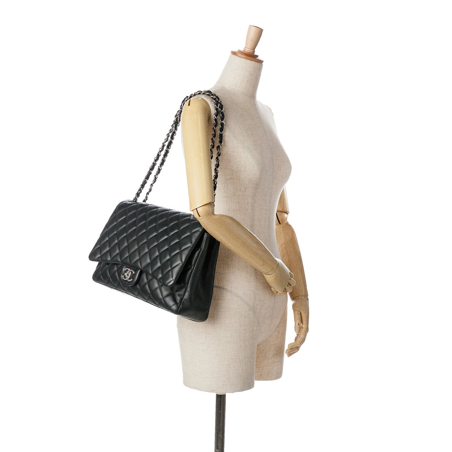 Chanel Maxi Classic Lambskin Double Flap Black