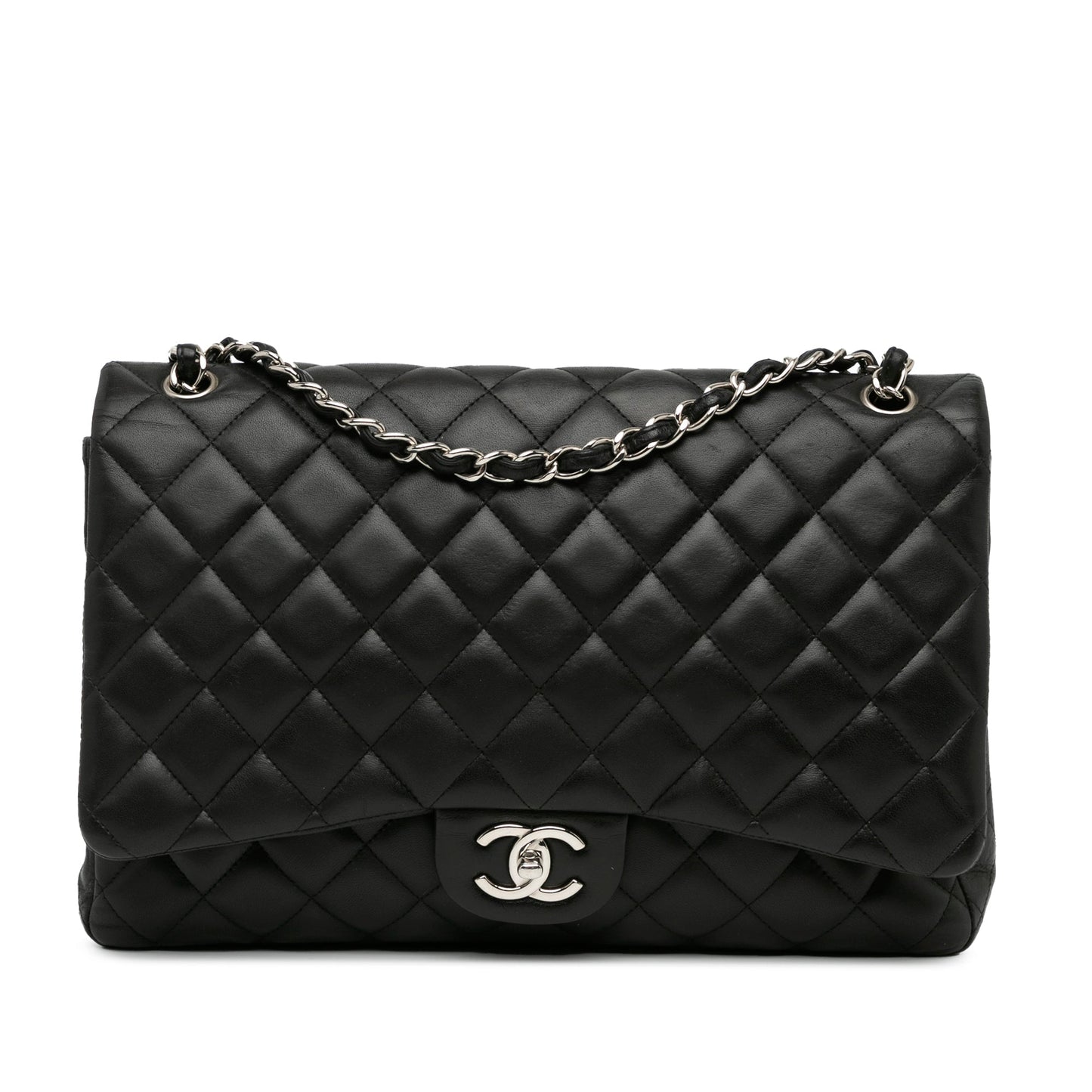 Chanel Maxi Classic Lambskin Double Flap Black