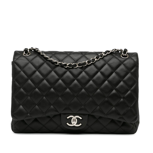 Chanel Maxi Classic Lambskin Double Flap Black