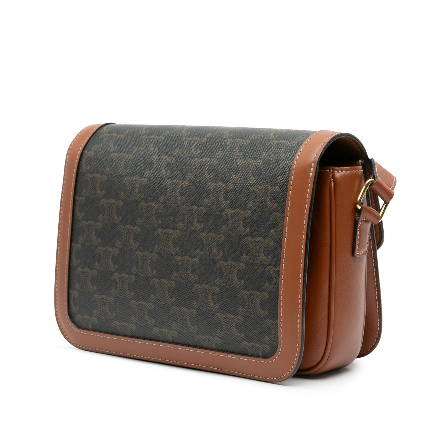 Celine Classique Coated Canvas Triomphe Crossbody Brown