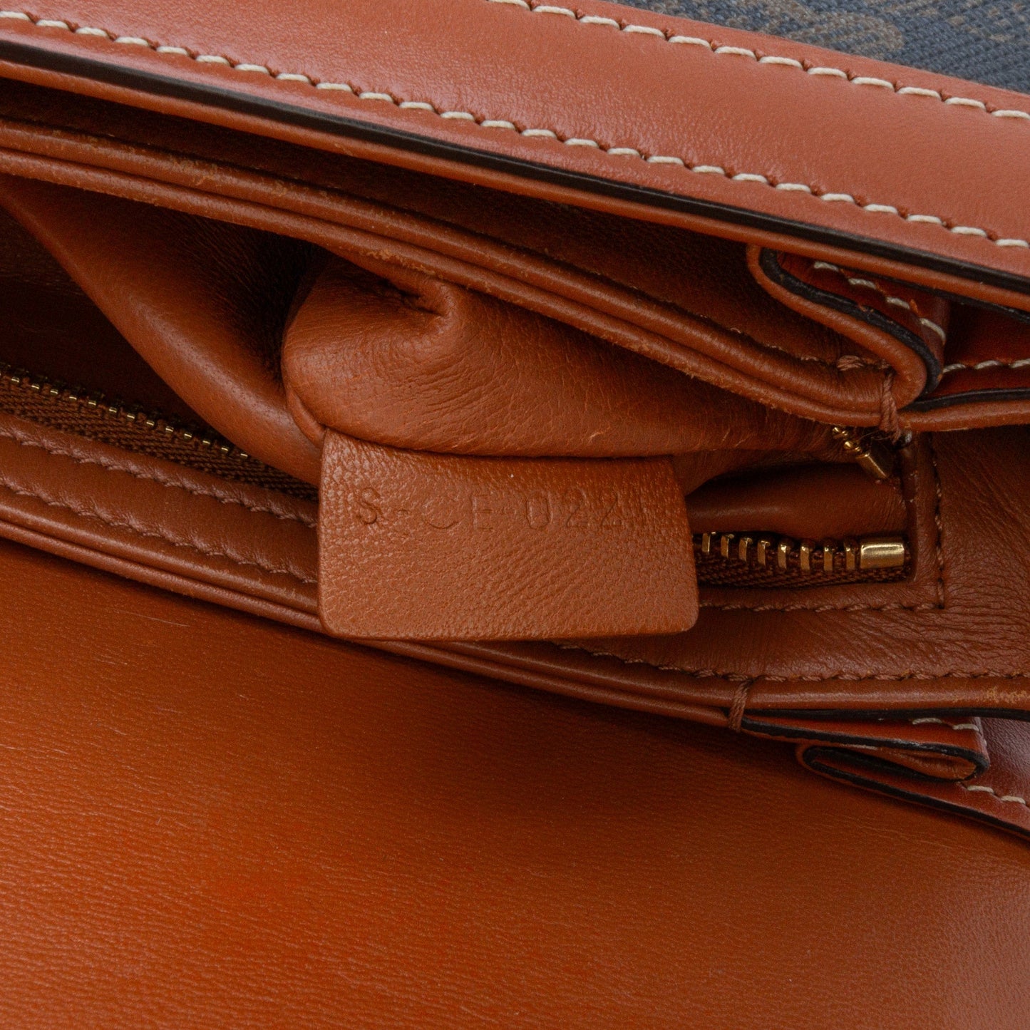 Celine Classique Coated Canvas Triomphe Crossbody Brown