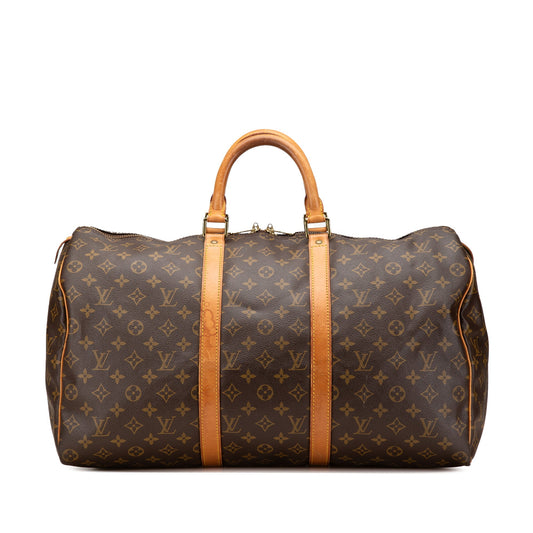 Louis Vuitton Monogram Keepall 50 Brown