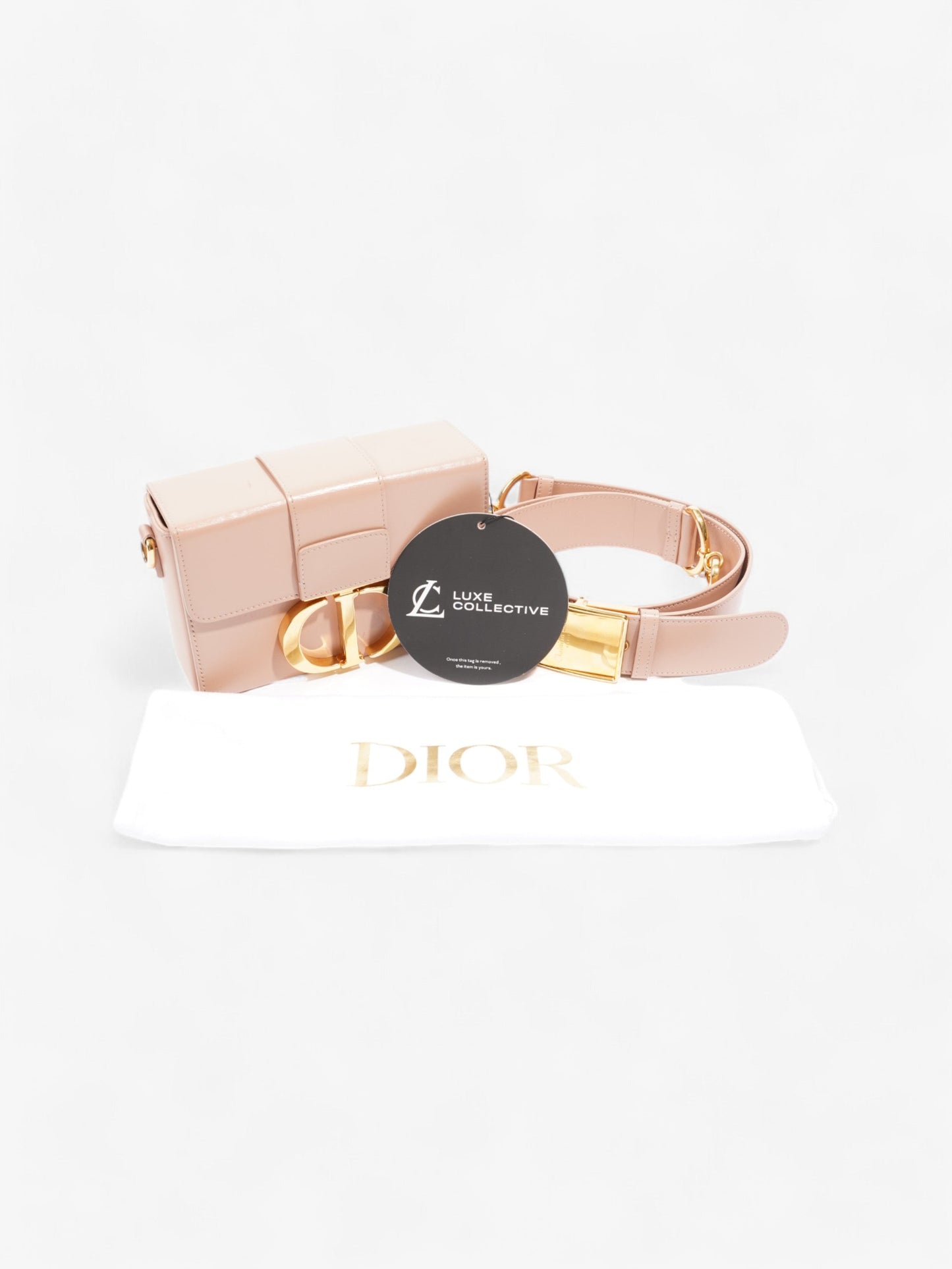 Christian Dior 30 Montaigne Box Bag Blush Leather