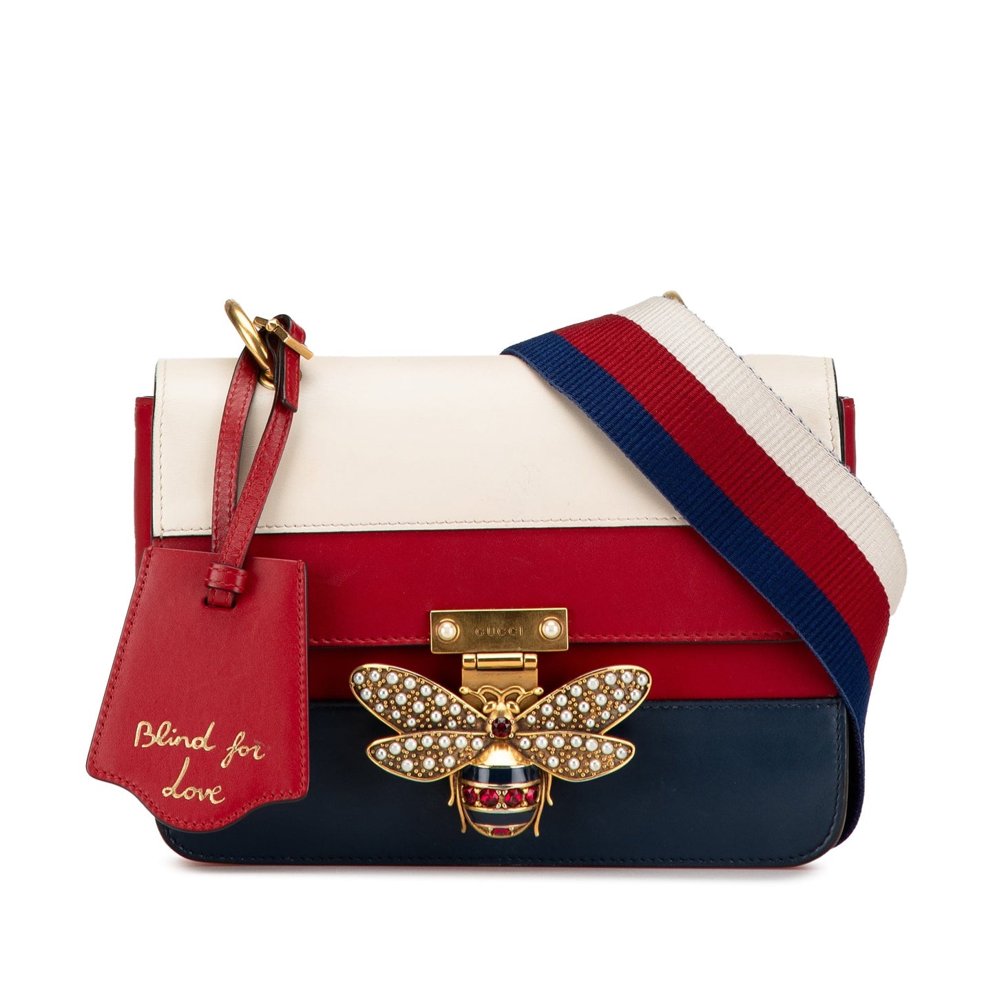 Gucci Medium Queen Margaret Flap Shoulder Bag Red