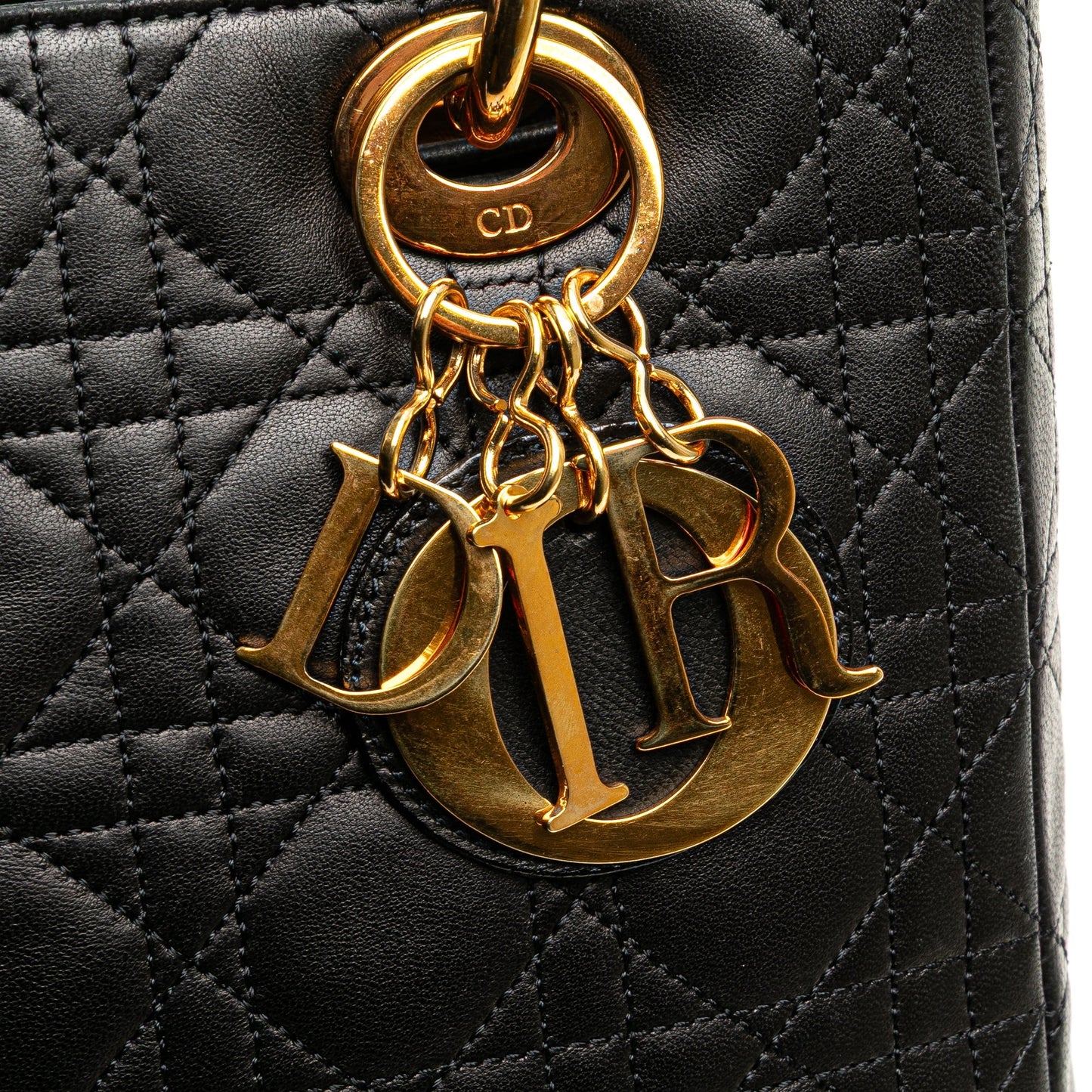 Dior Medium Lambskin Cannage Lady Dior Black