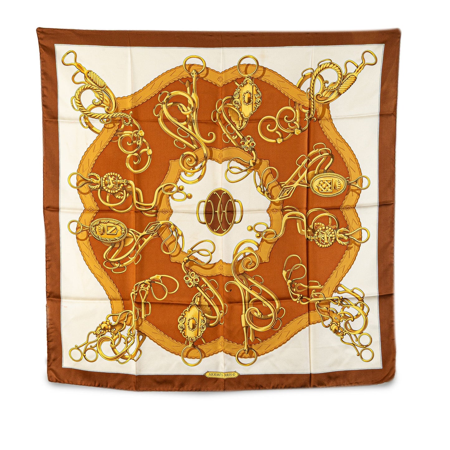 Sattars Lift Profile Silk Scarf White