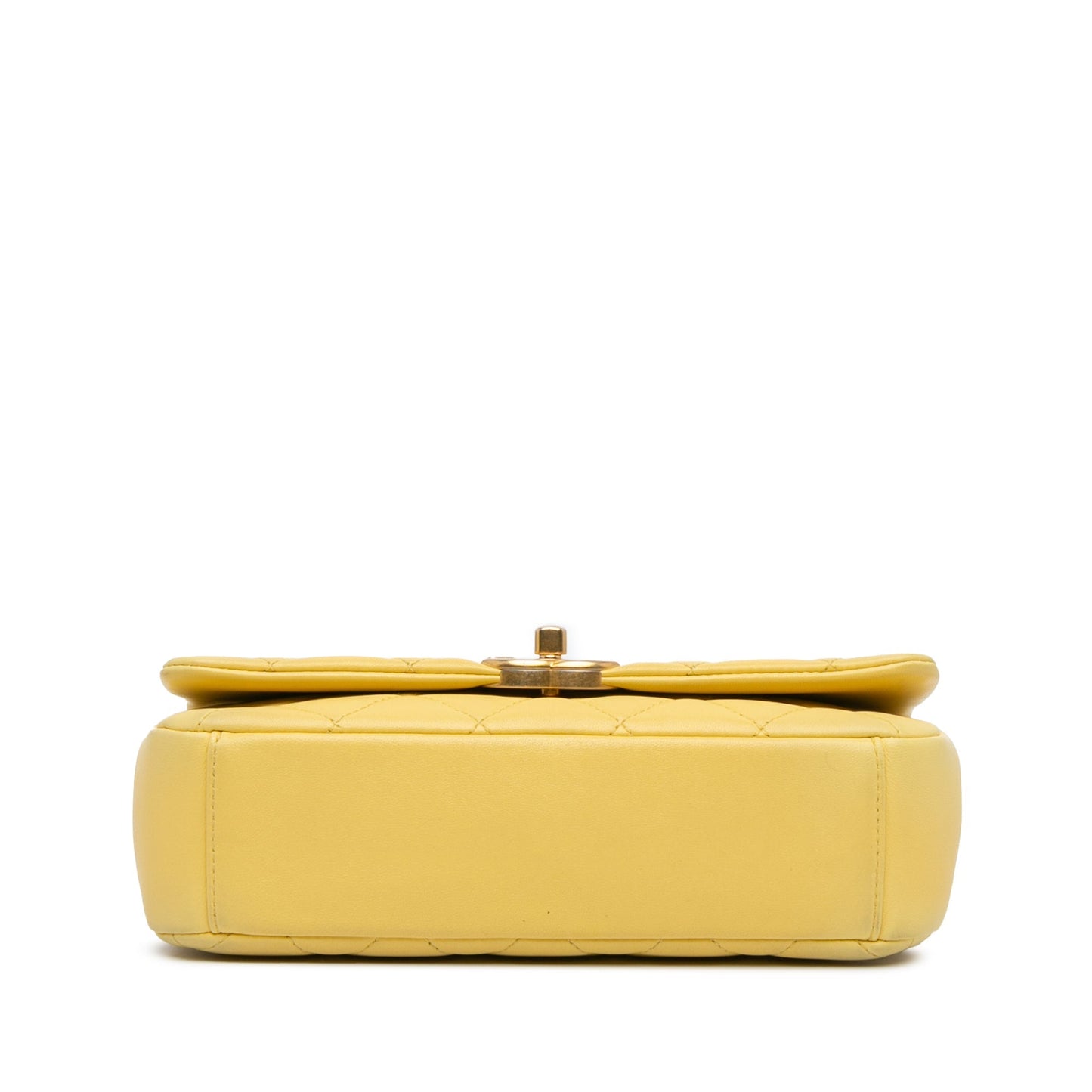 Chanel Quilted Lambskin Chain Is More Flap Yellow