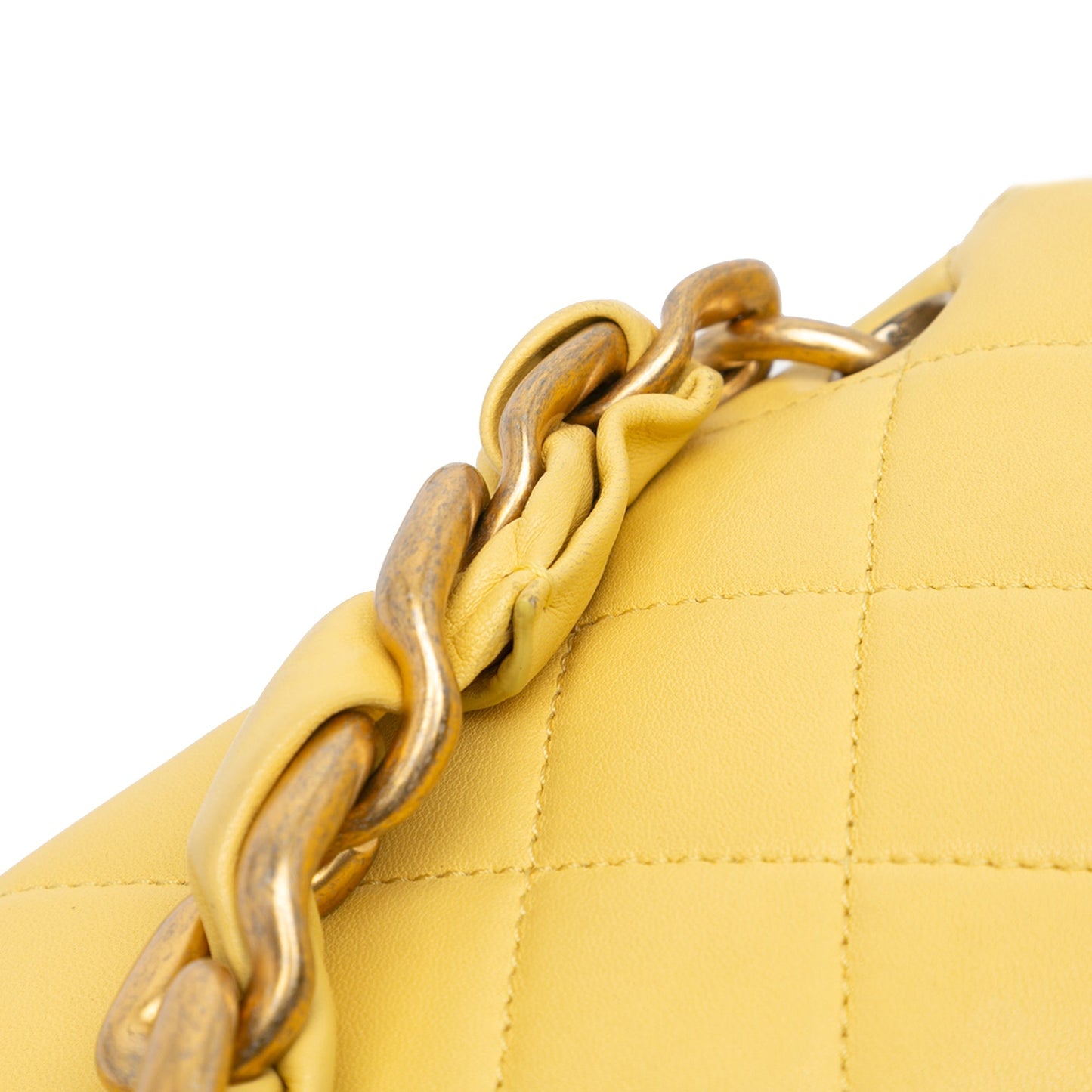 Chanel Quilted Lambskin Chain Is More Flap Yellow