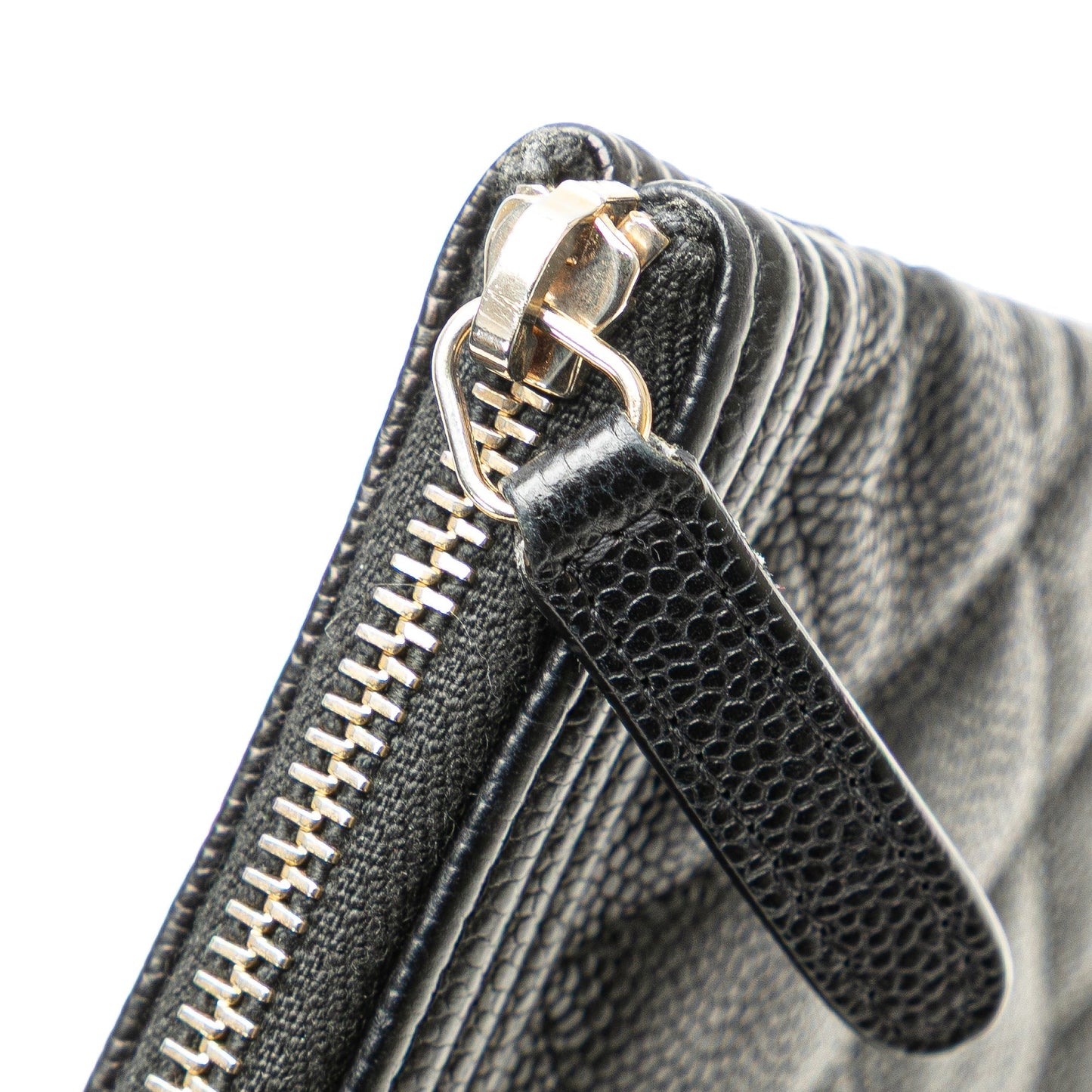 Chanel Medium Quilted Caviar Boy O Case Clutch Black