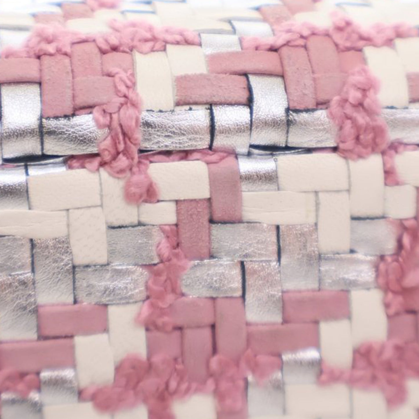 Dior Medium Lambskin And Tweed Lady Dior Pink