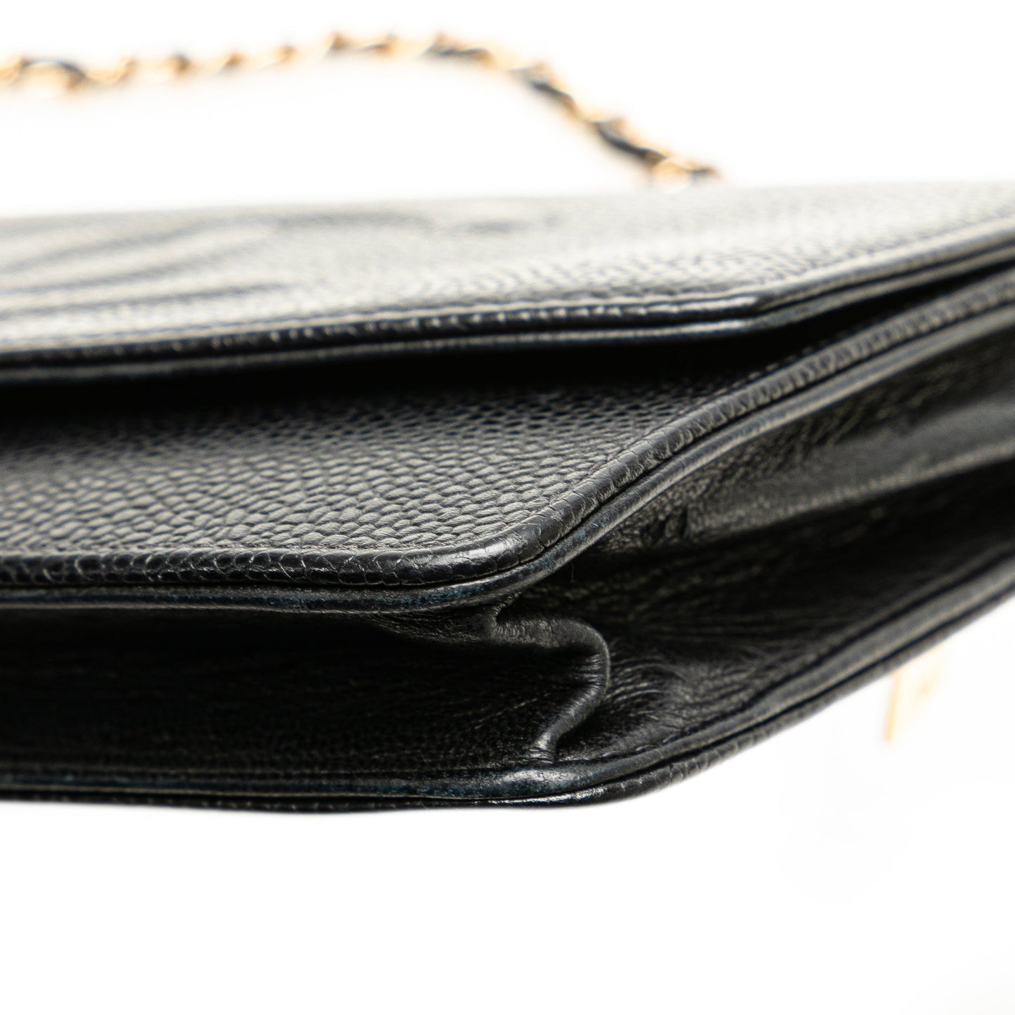 Chanel CC Caviar Wallet on Chain Black