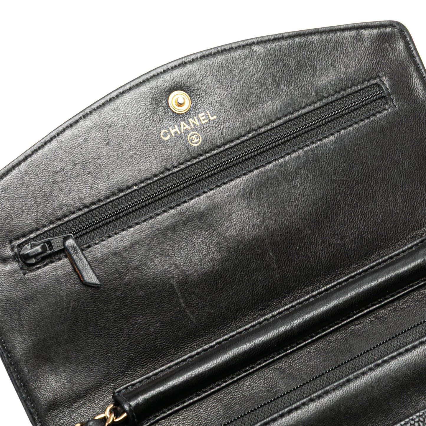 Chanel CC Caviar Wallet on Chain Black