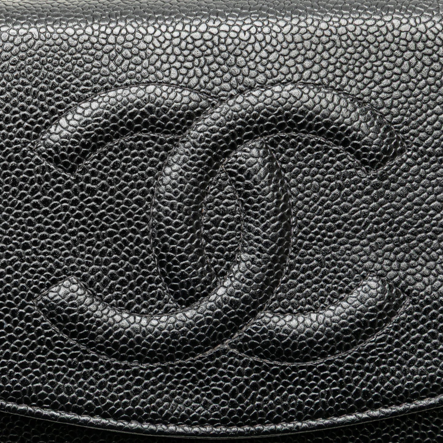 Chanel CC Caviar Wallet on Chain Black