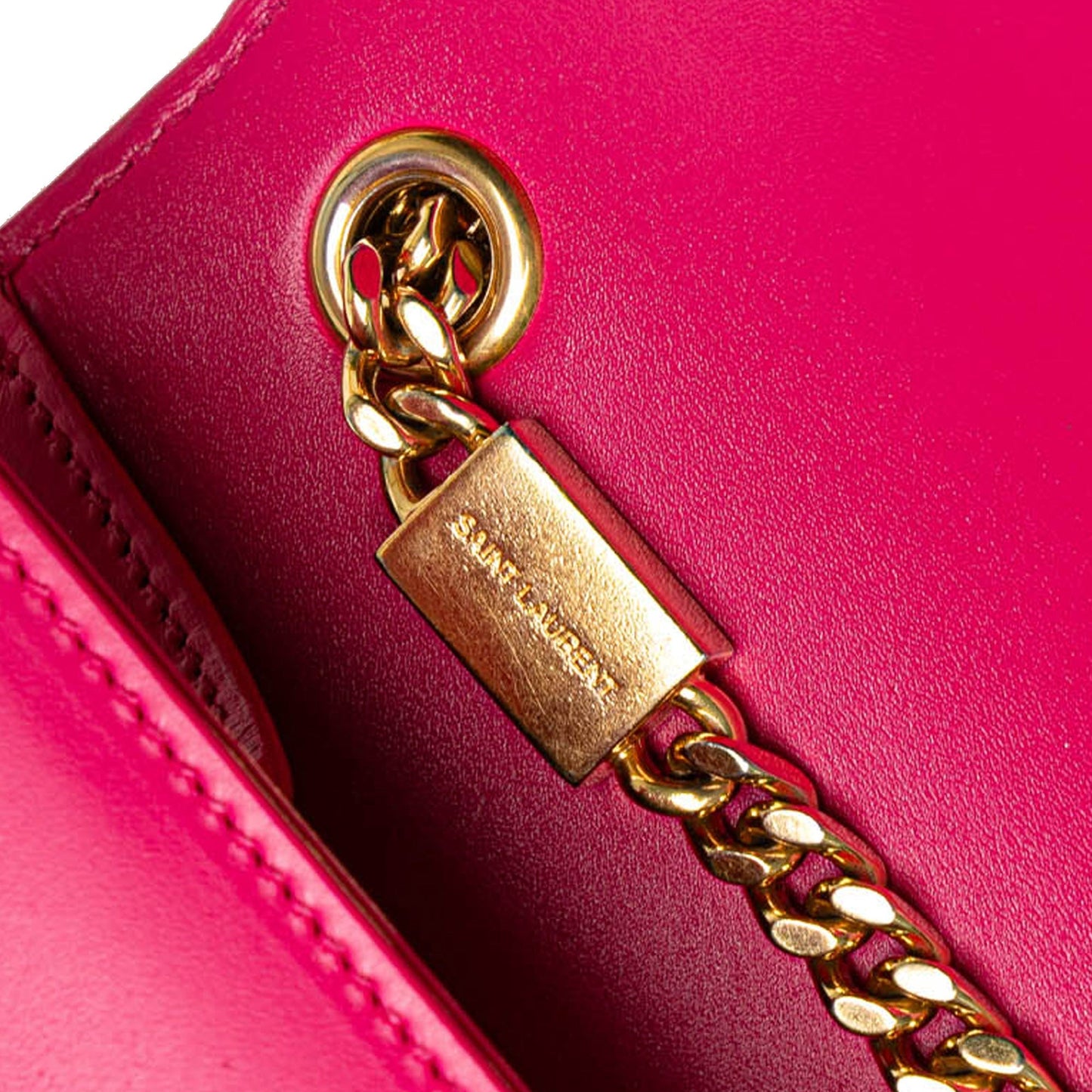 Saint Laurent Medium Smooth Calfskin Classic Monogram Kate Tassel Crossbody Pink