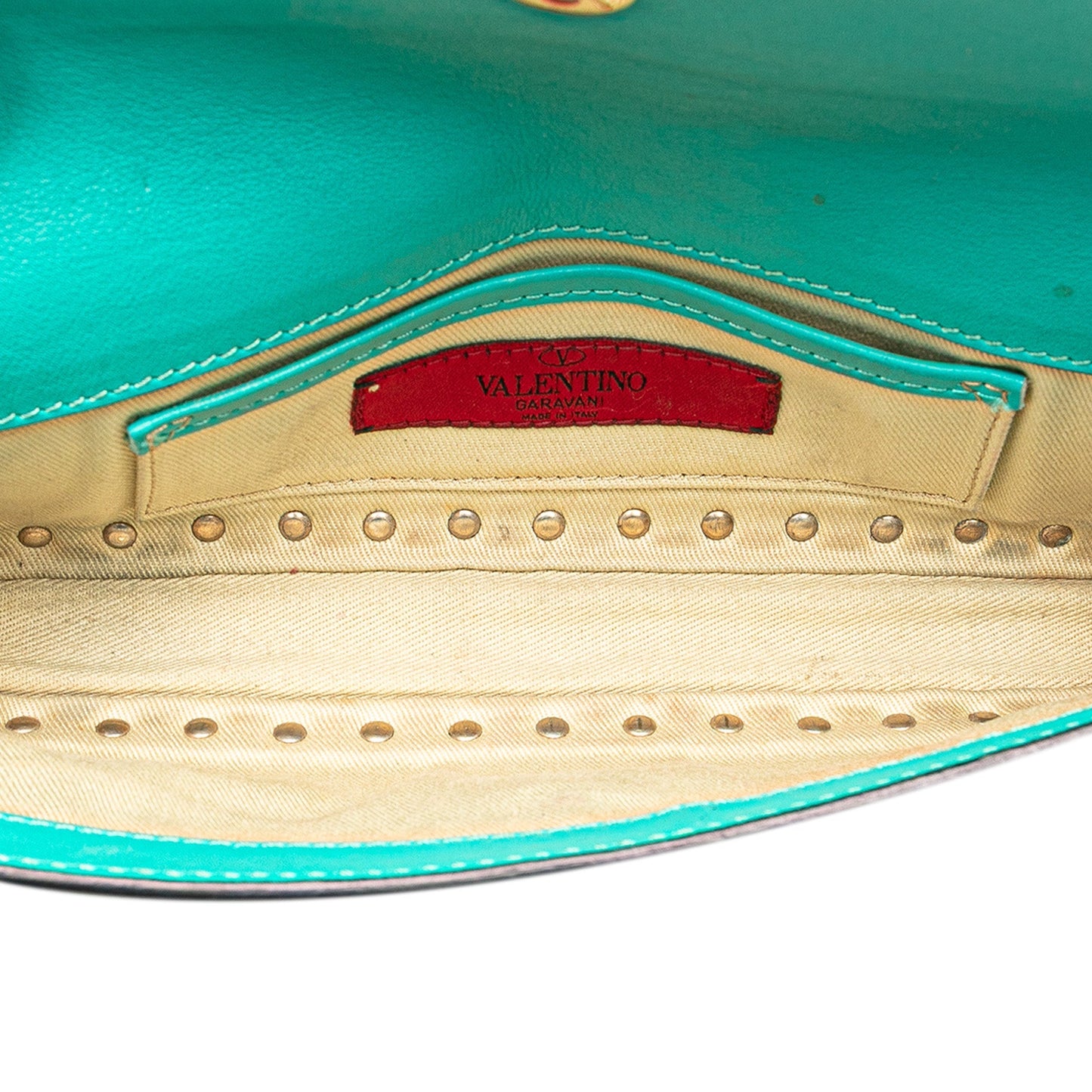 Valentino Nappa Rockstud Bangle Clutch Blue