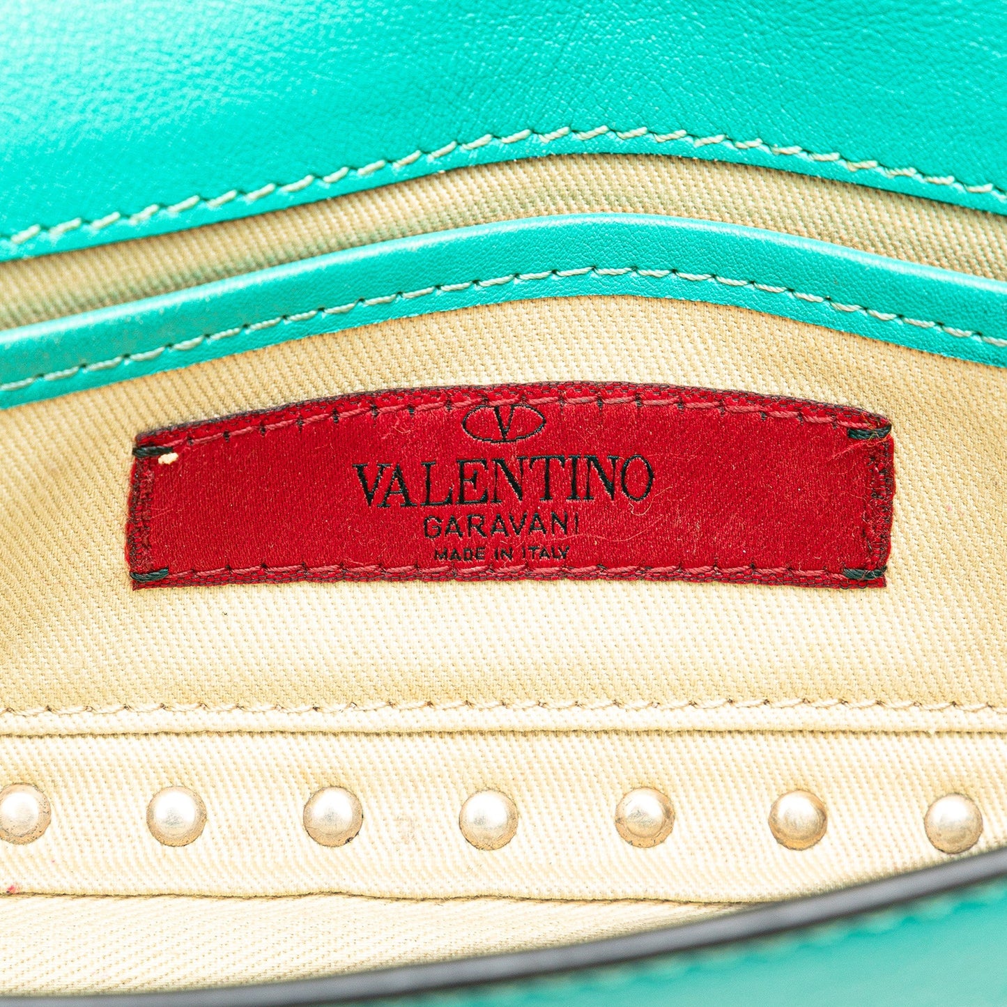 Valentino Nappa Rockstud Bangle Clutch Blue