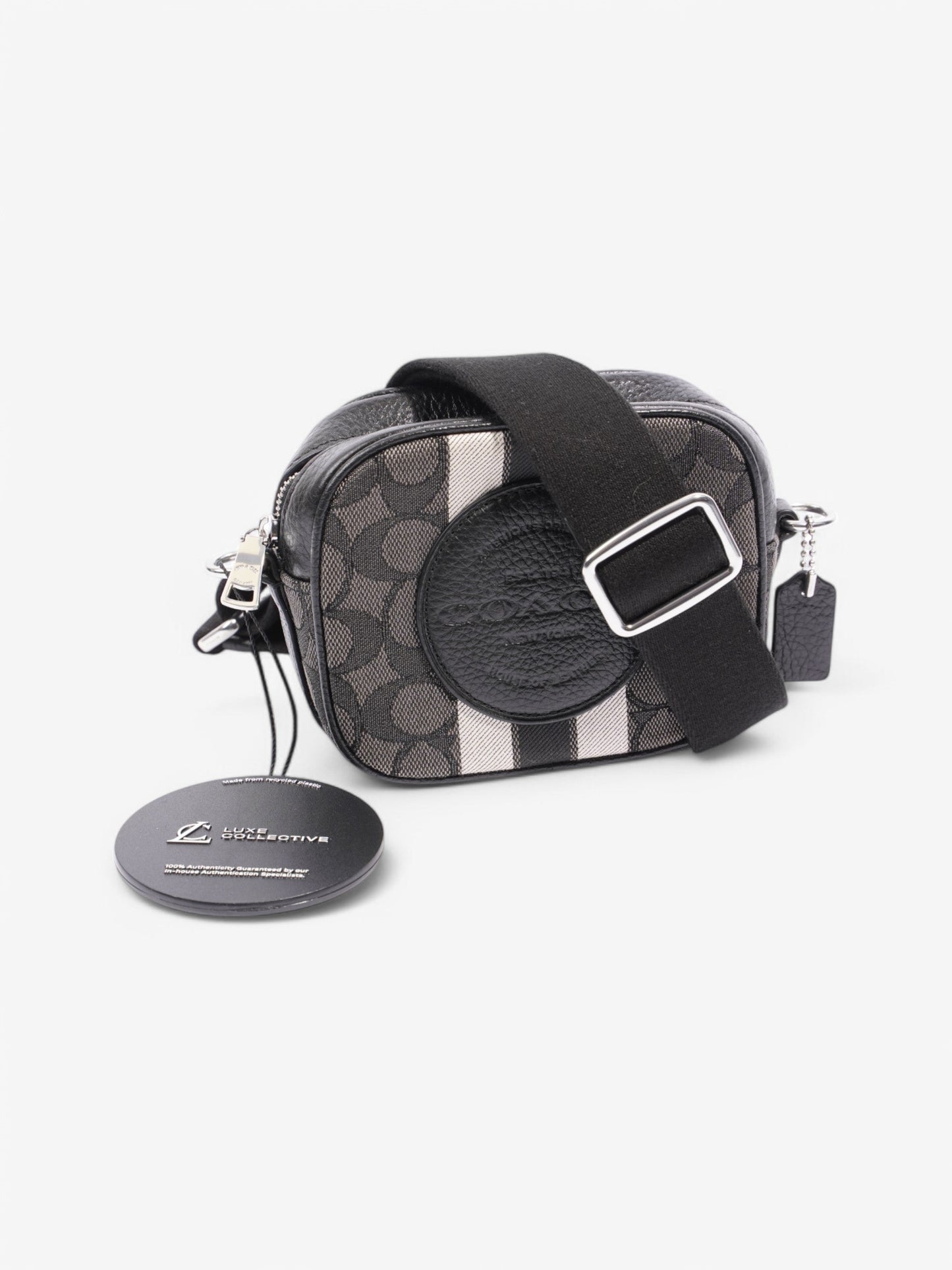 Coach Dempsey Camera Bag  Black / White Canvas