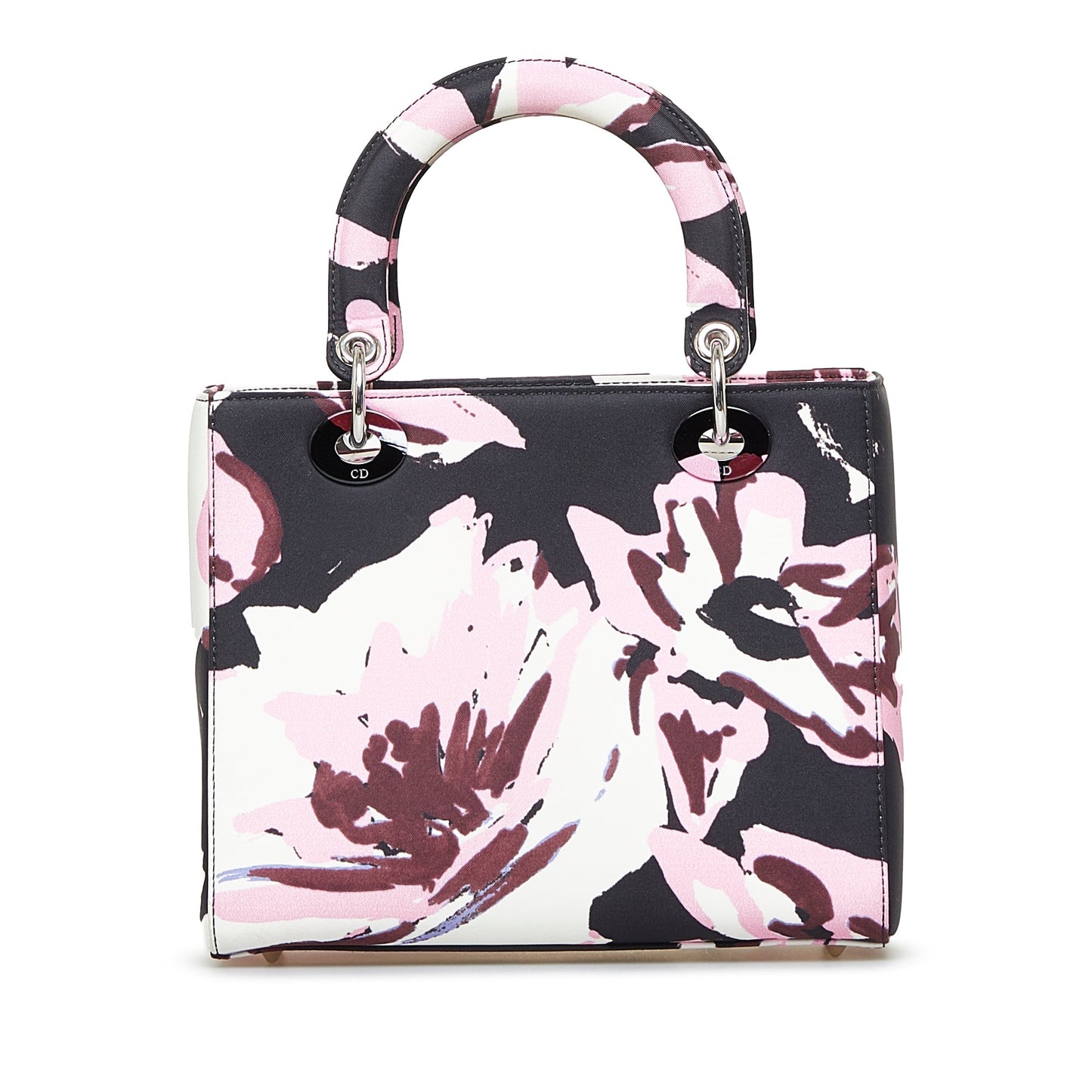 Dior Medium Canvas Floral Graffiti Lady Dior White
