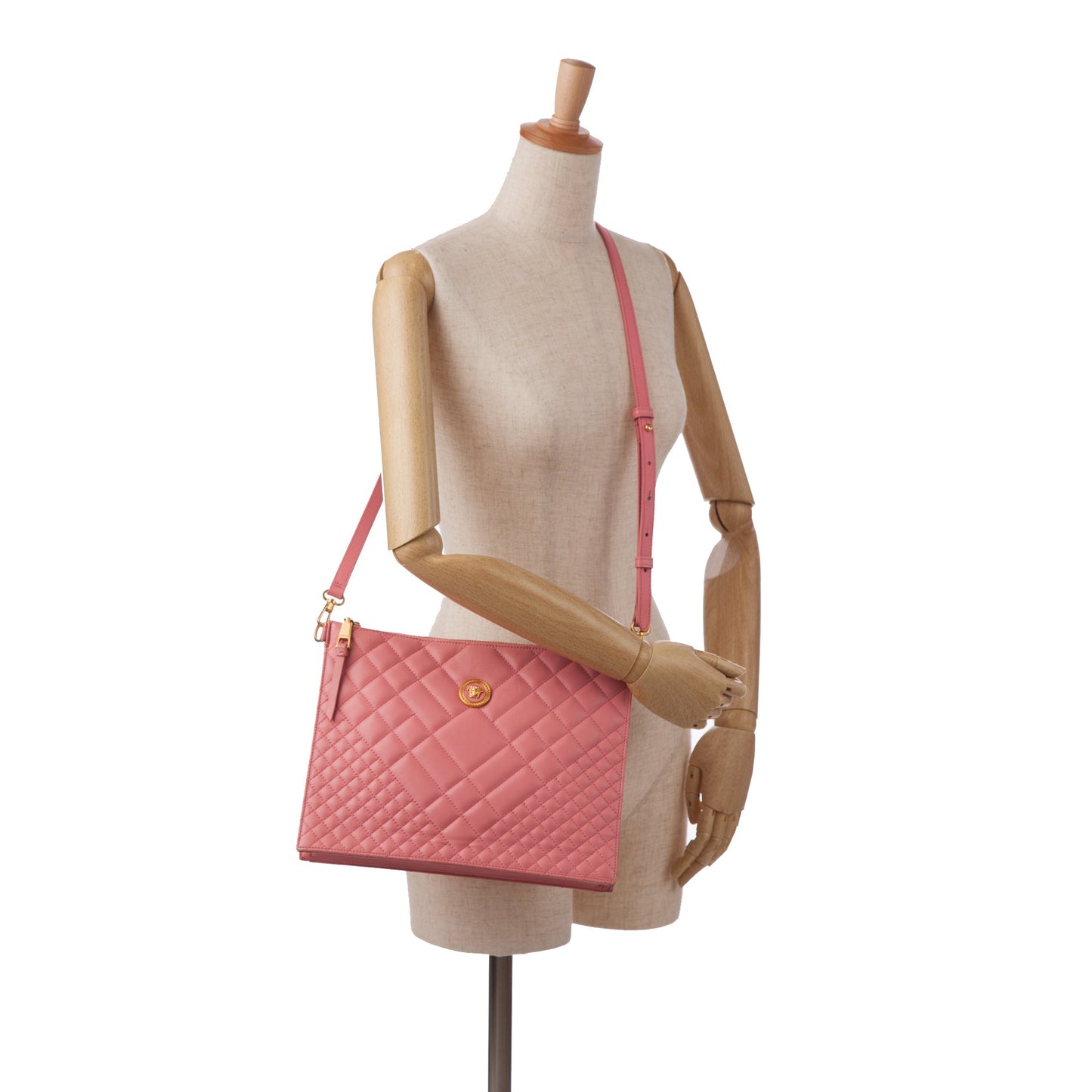 Versace Quilted Medusa Crossbody Pink