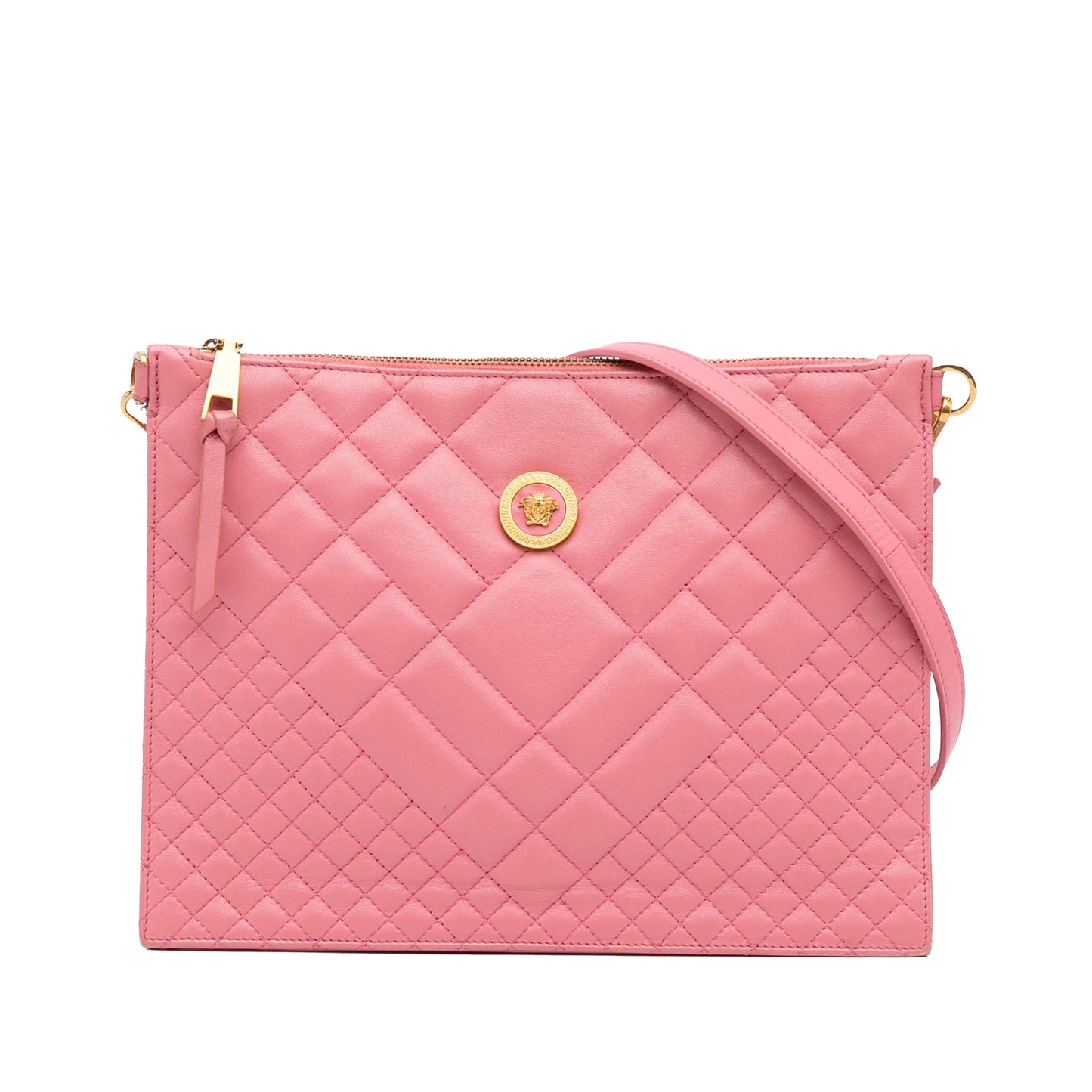 Versace Quilted Medusa Crossbody Pink
