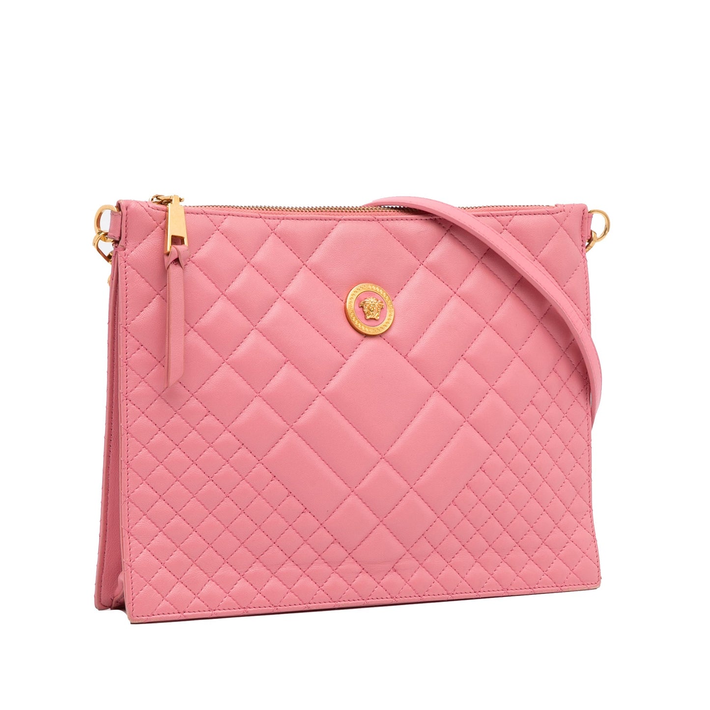 Versace Quilted Medusa Crossbody Pink