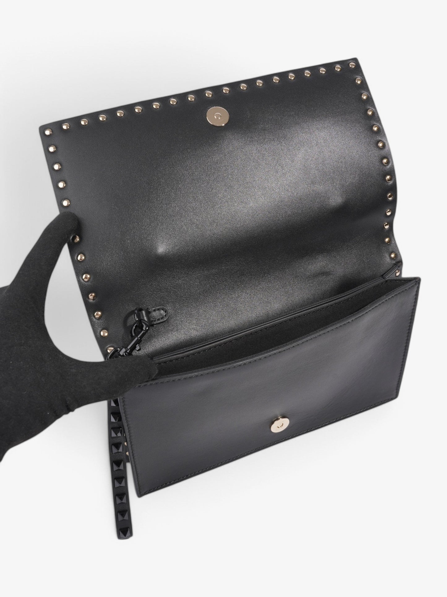 Valentino Rockstud clutch Black Leather