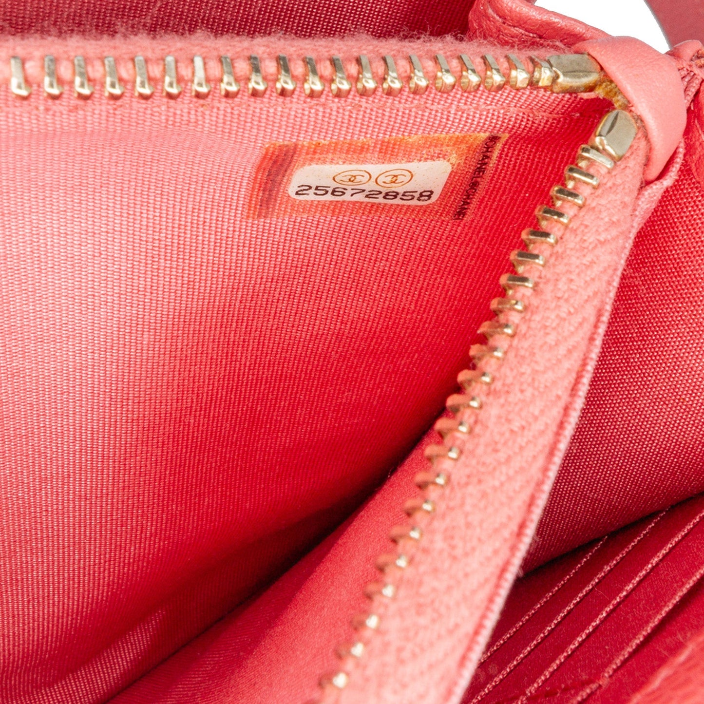 Chanel Quilted Caviar Golden Class Wallet On Chain Pink