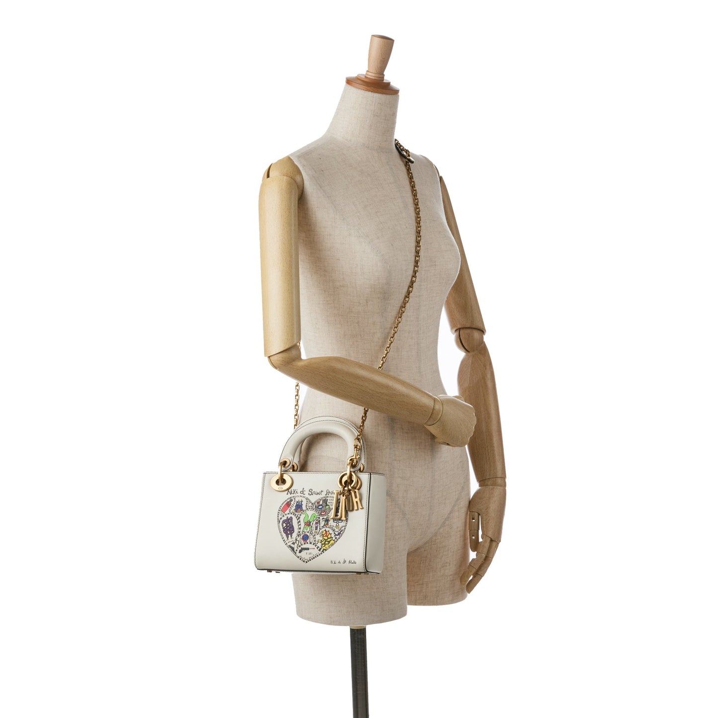 Dior Niki de Saint Phalle Mini Calfskin Lady Dior White