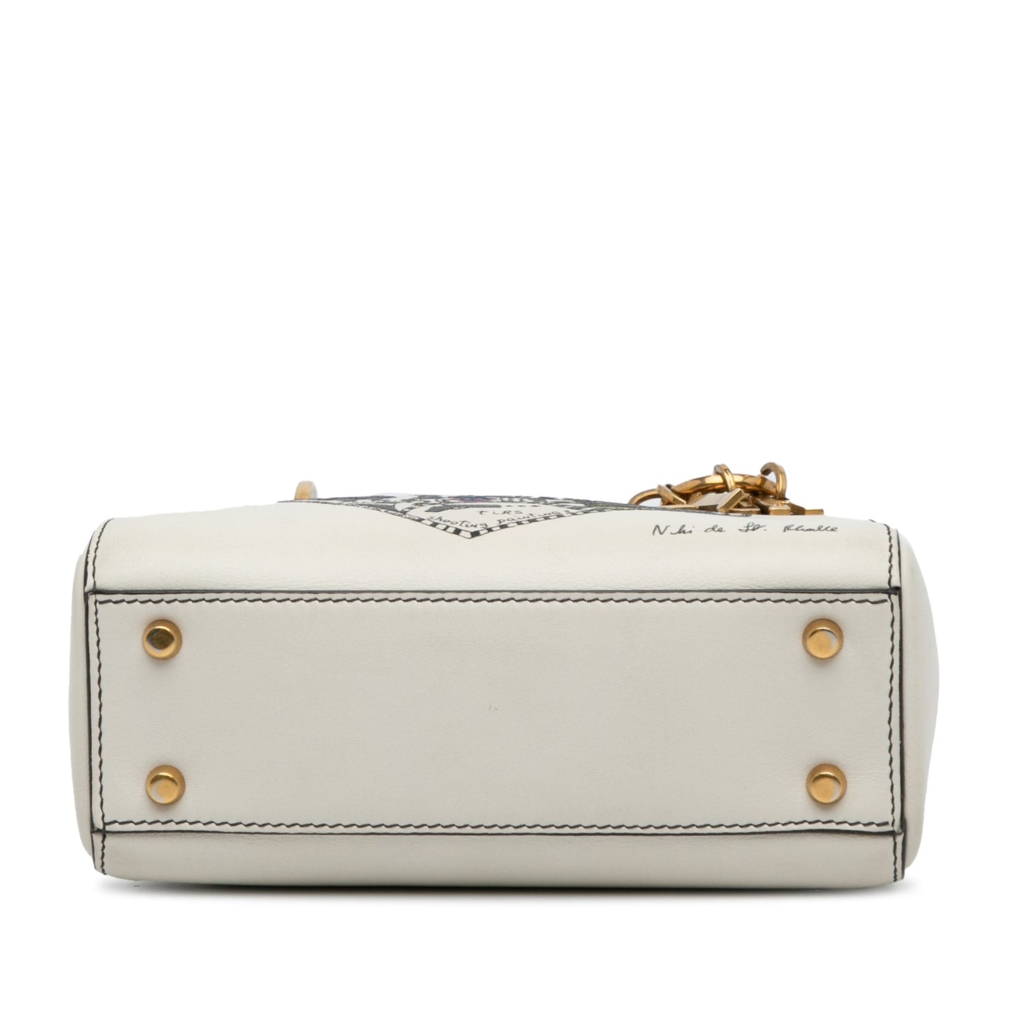 Dior Niki de Saint Phalle Mini Calfskin Lady Dior White