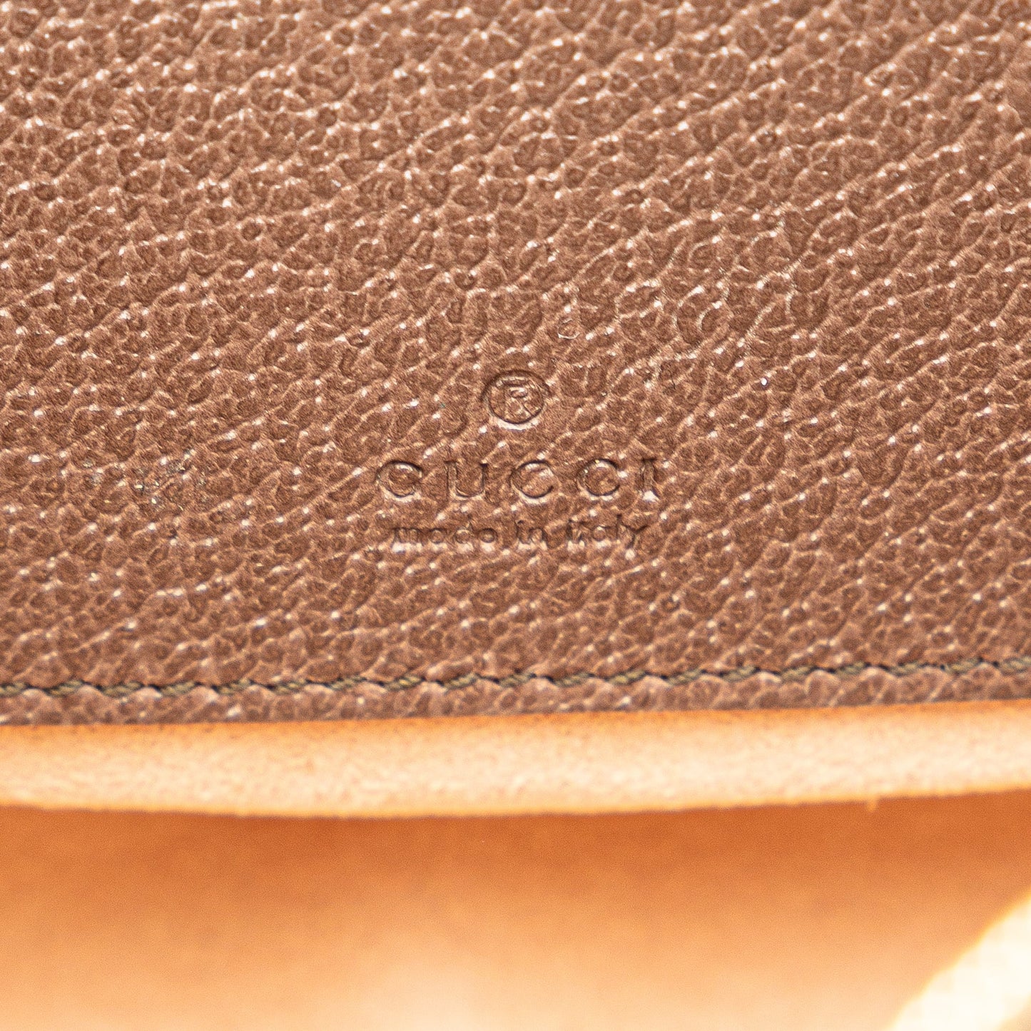 Gucci GG Supreme Ophidia Round Clutch Brown
