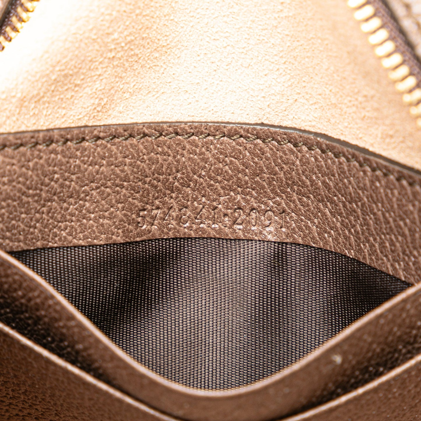 Gucci GG Supreme Ophidia Round Clutch Brown