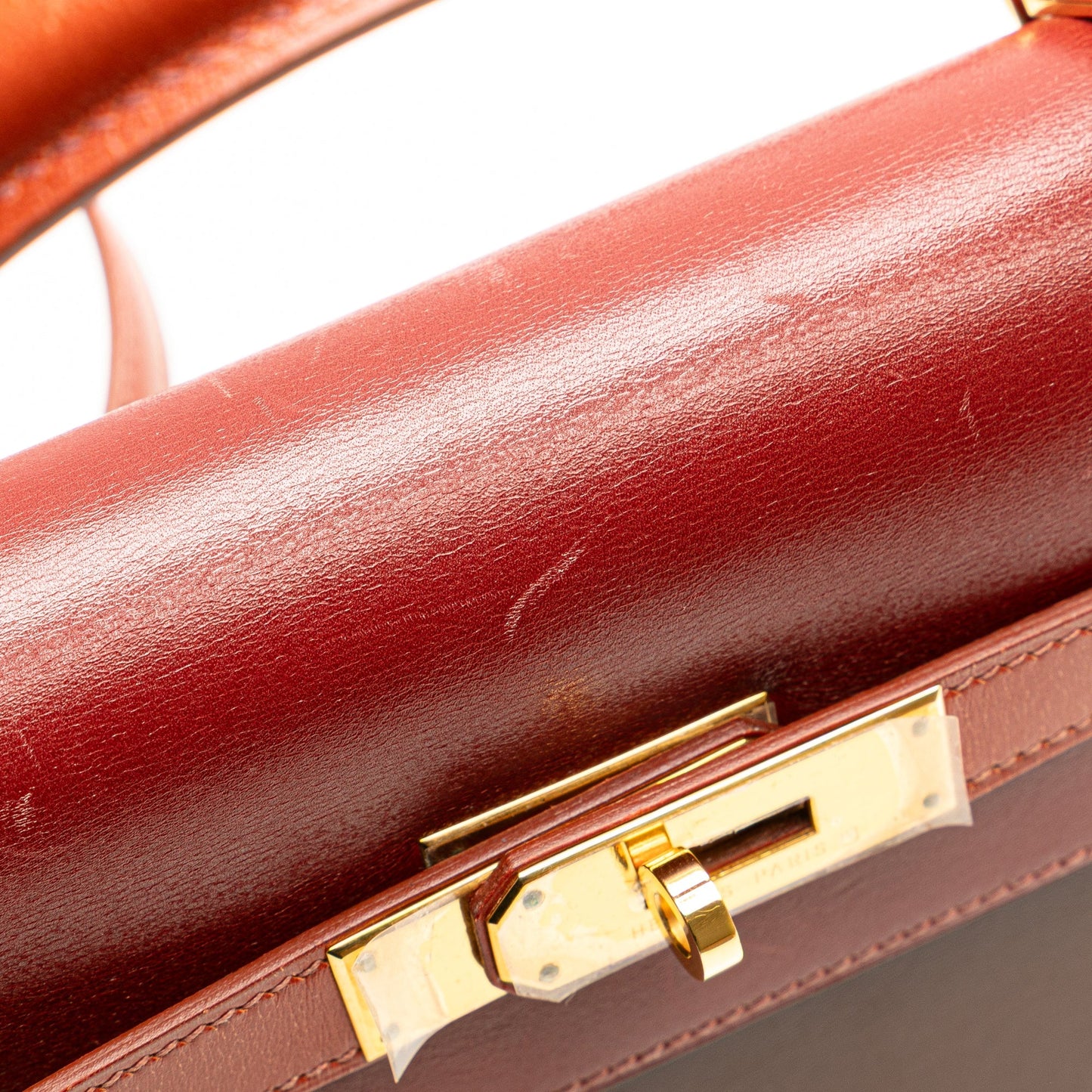 Hermès Tricolor Box Calf Kelly Sellier 32 Brown