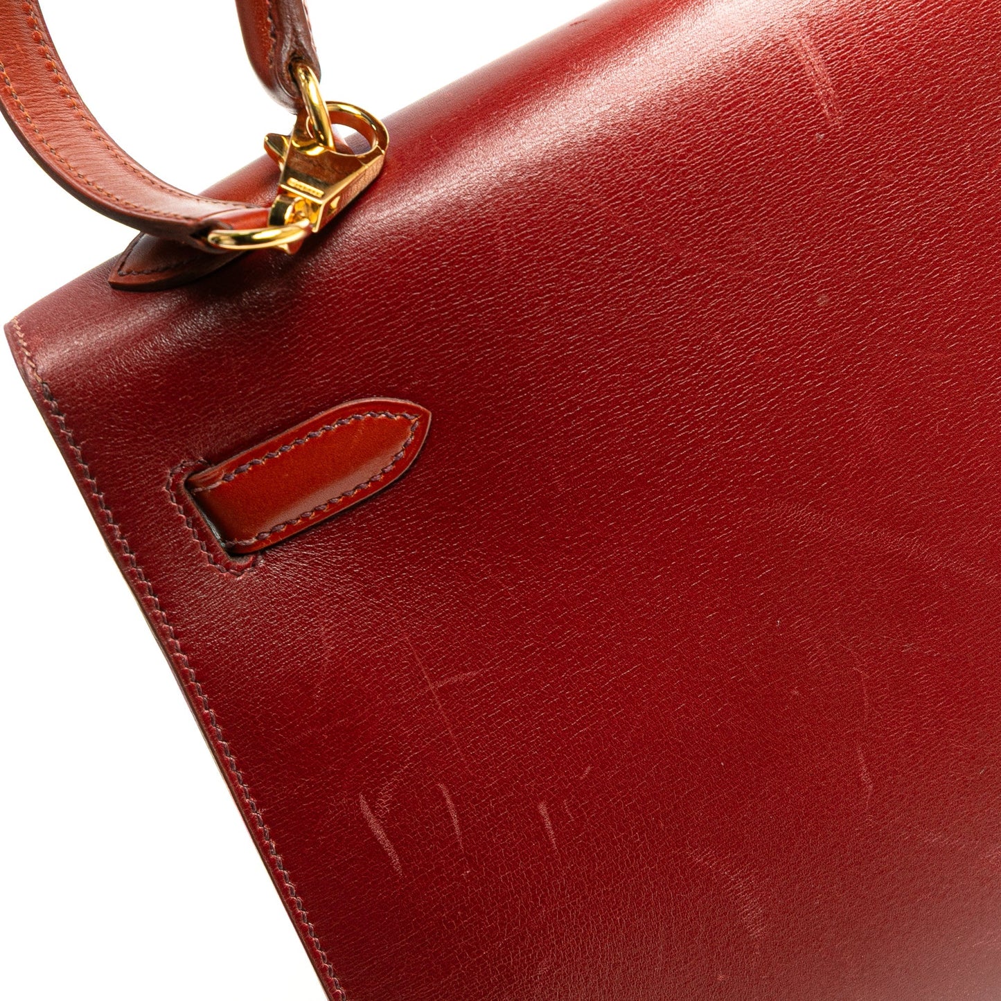 Hermès Tricolor Box Calf Kelly Sellier 32 Brown