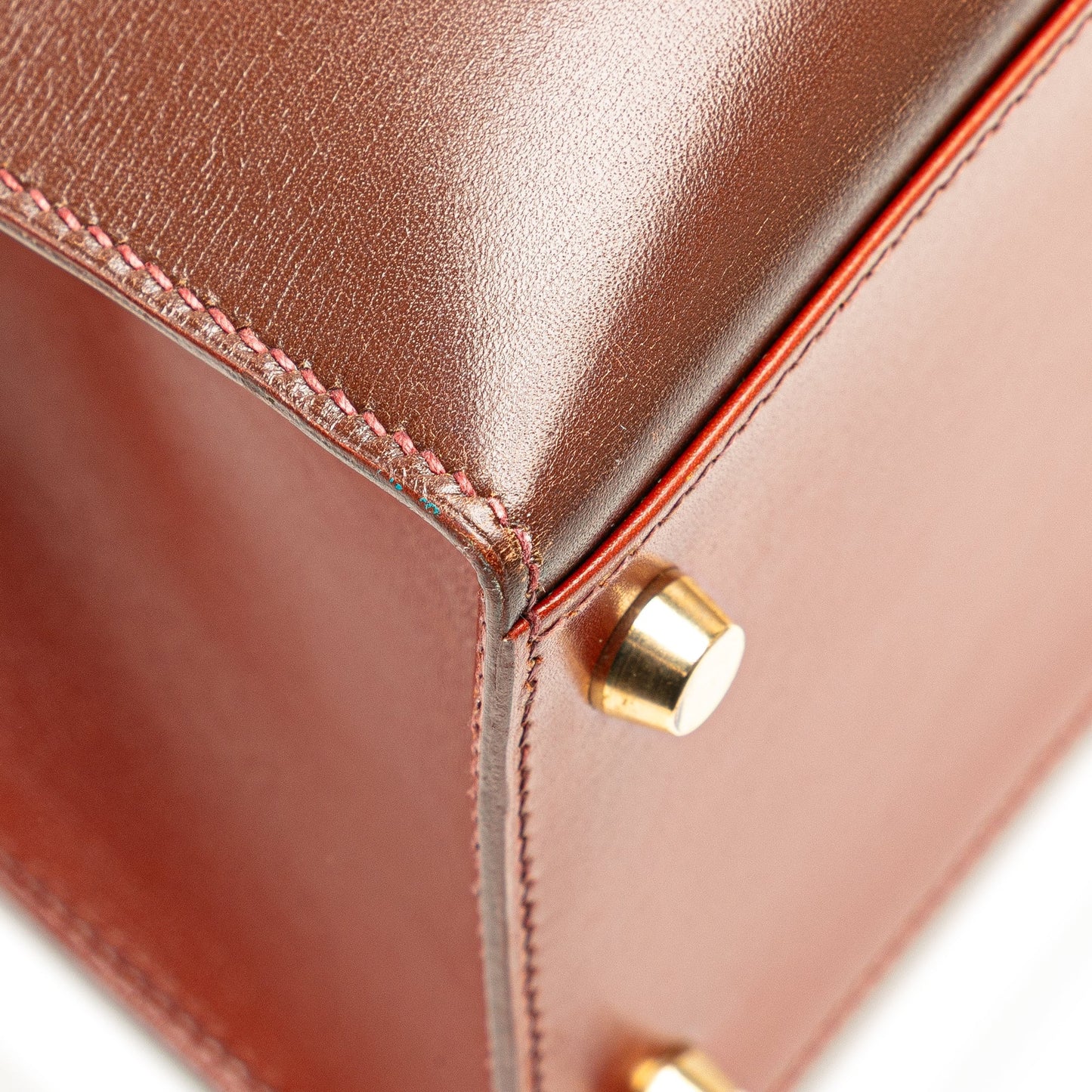 Hermès Tricolor Box Calf Kelly Sellier 32 Brown