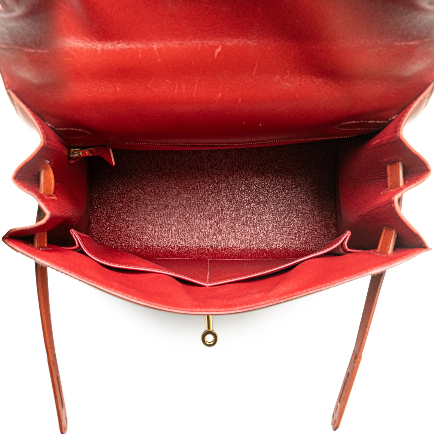 Hermès Tricolor Box Calf Kelly Sellier 32 Brown