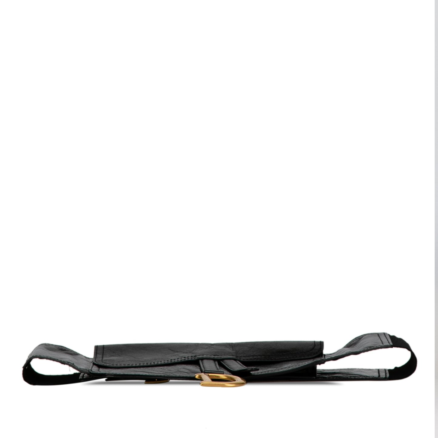 Dior Crinkled Lambskin Saddle Belt Bag Black